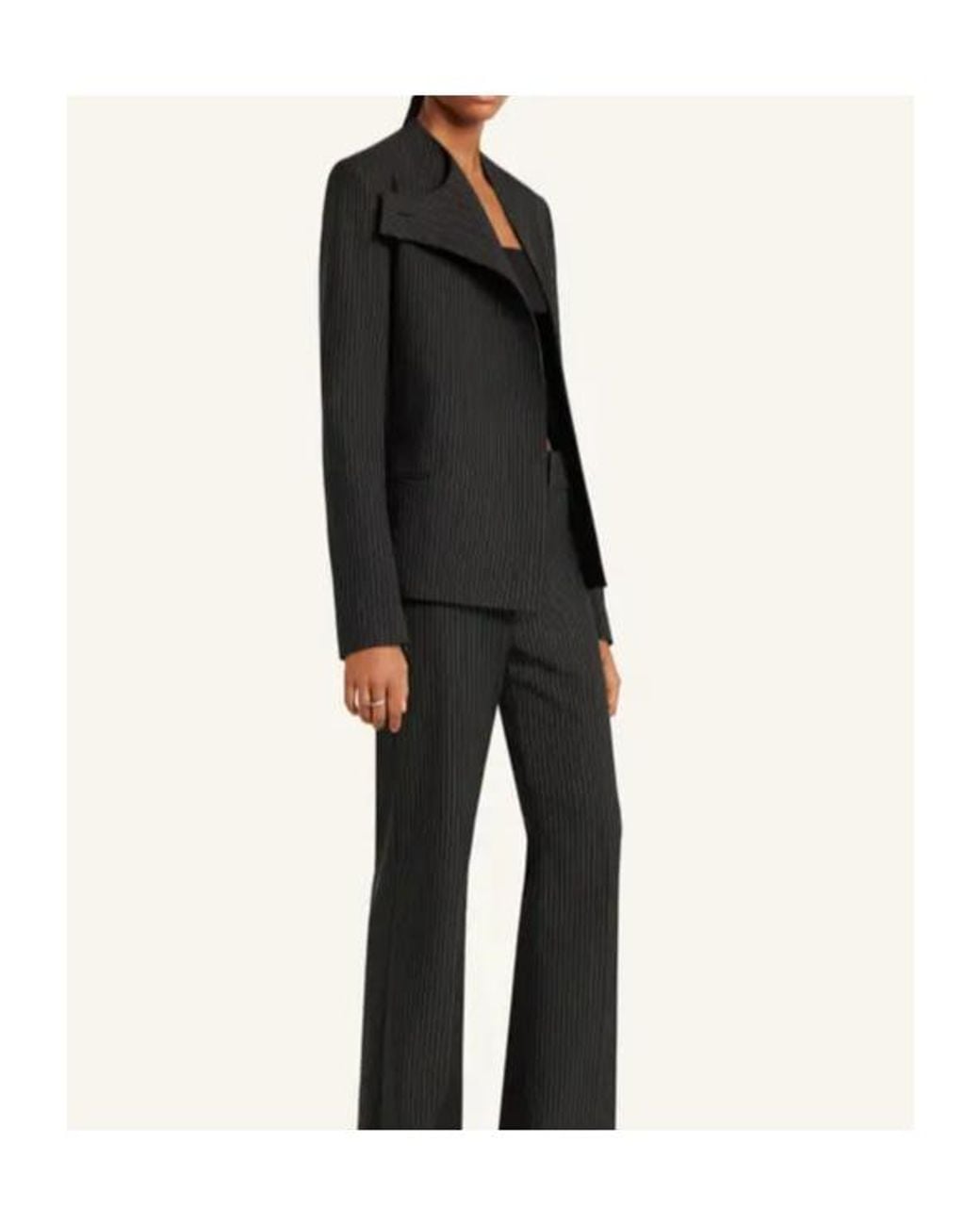 Courreges Black Courrèges Buckle Pinstripes Jacket