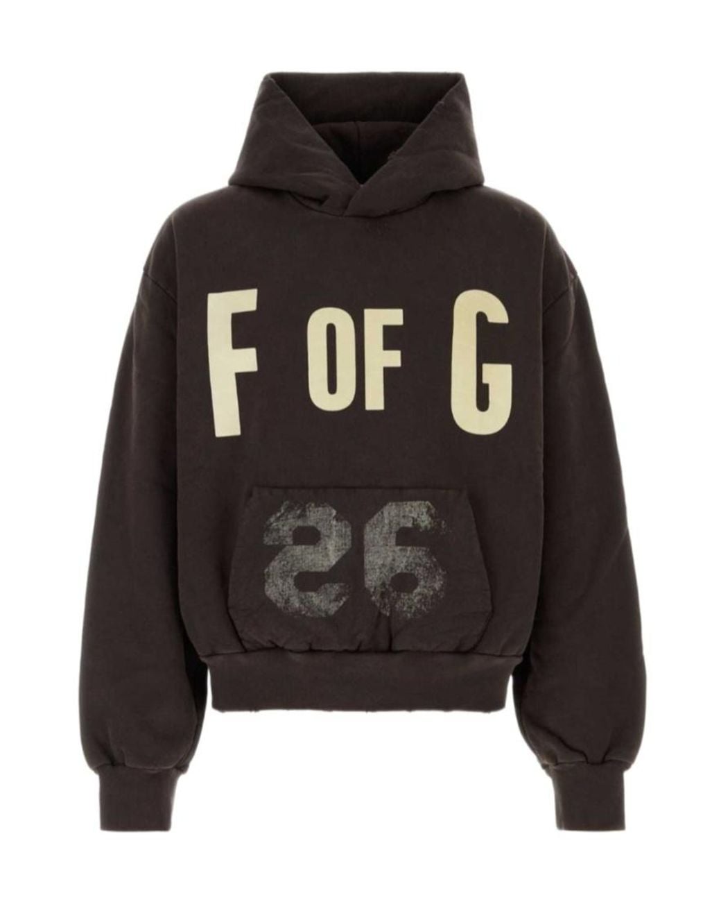 Fear Of God Black F Of G Classic Graphic-Print Hoodie for men