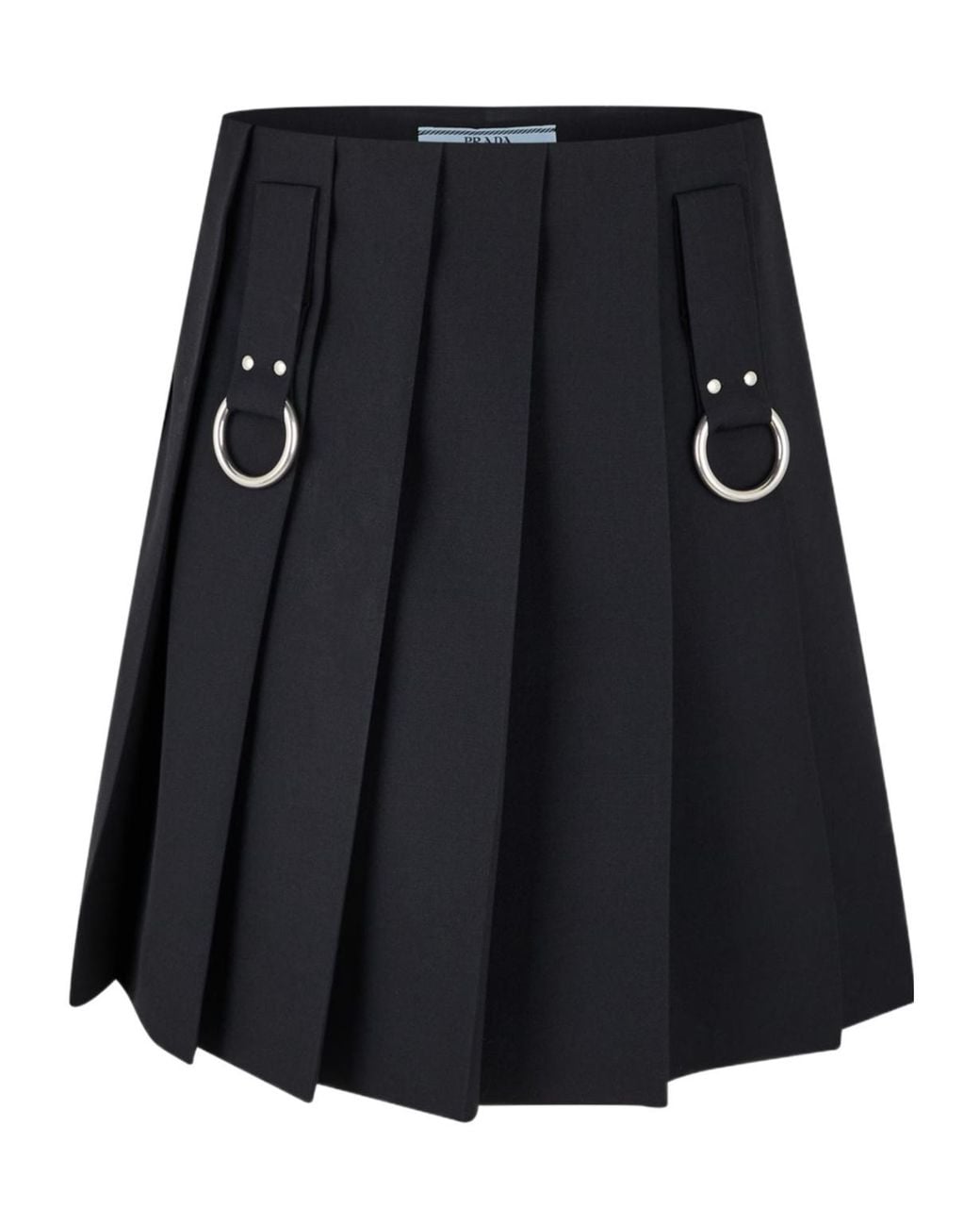 Prada Black Buckle Mini Skirt