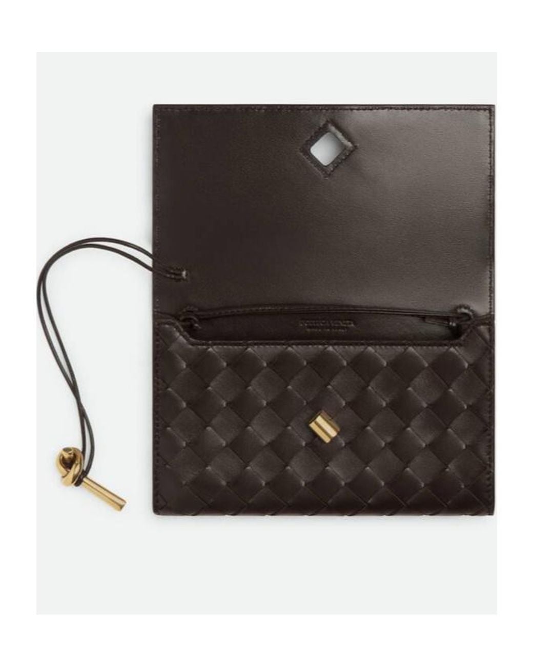 Bottega Veneta White Andiamo Foldover Top Shoulder Bag