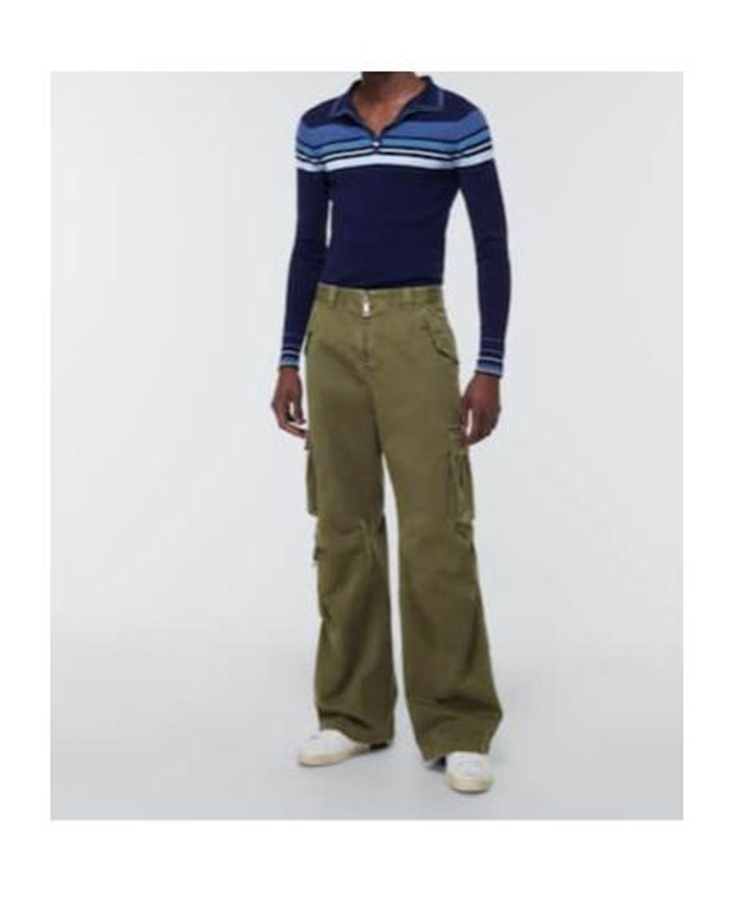 Dolce & Gabbana Green High-Rise Cotton Cargo Pants for men