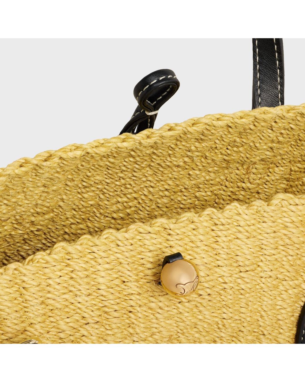Céline Metallic Small Triomphe Beads Basket