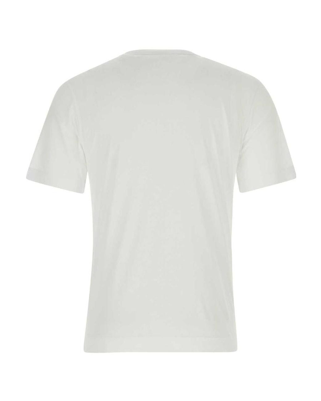 Dries Van Noten White Round-Necked T-Shirt for men