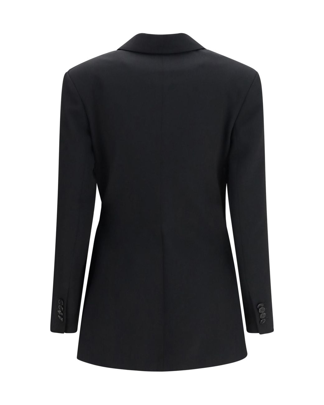 Loewe Black Draped Wool Jacket With Belt
