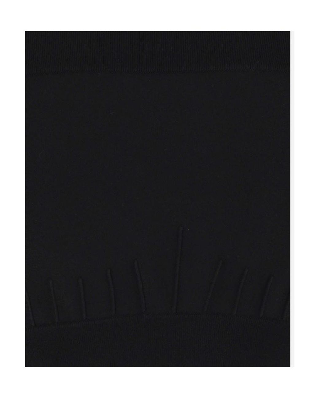 McQueen Black Off-Shoulder Knitted Top