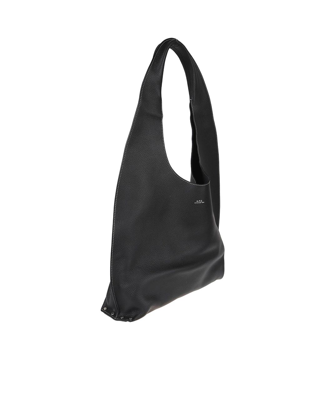 A.P.C. Black Logo Printed Shoulder Bag