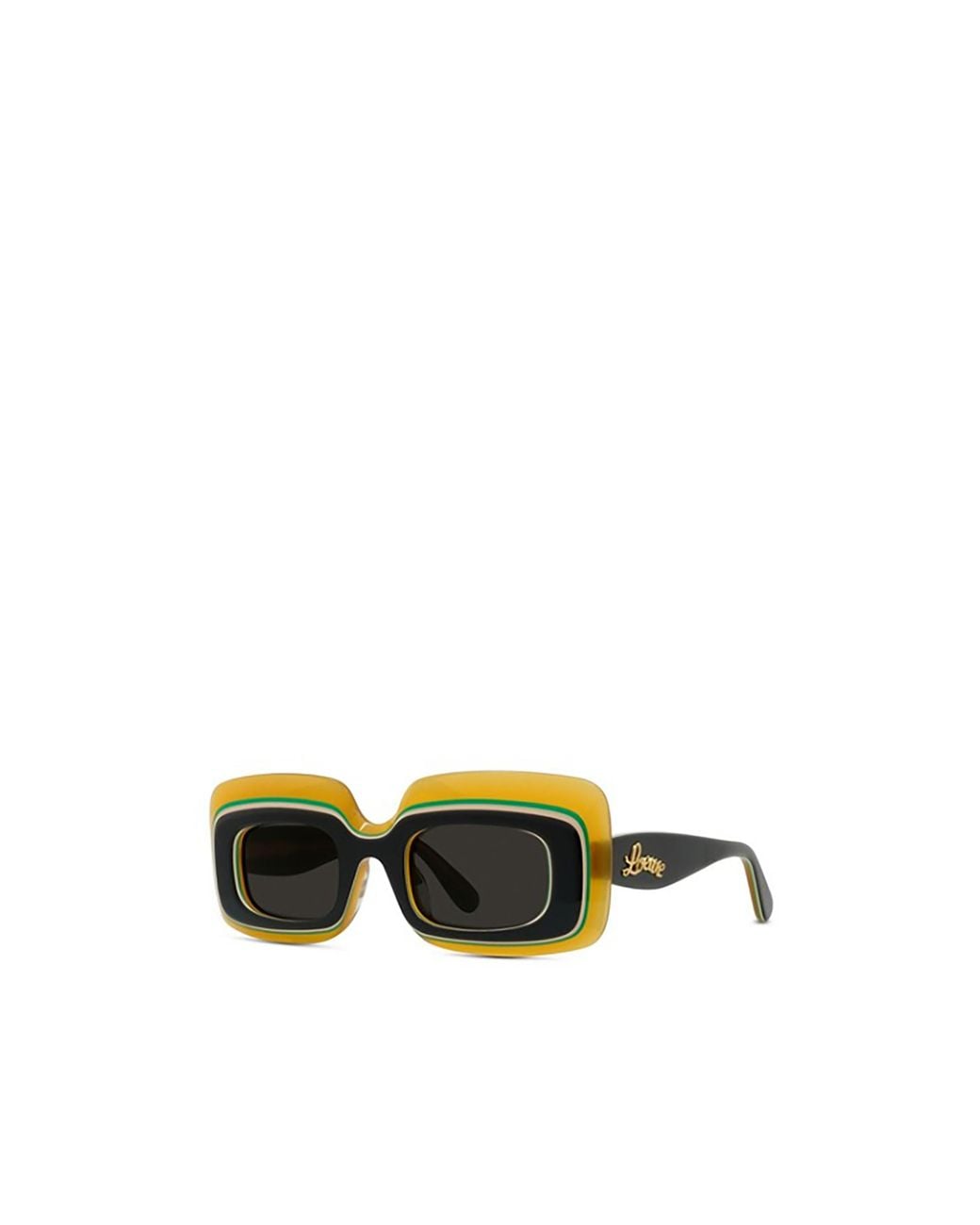 Loewe Yellow Rectangular Frame Sunglasses