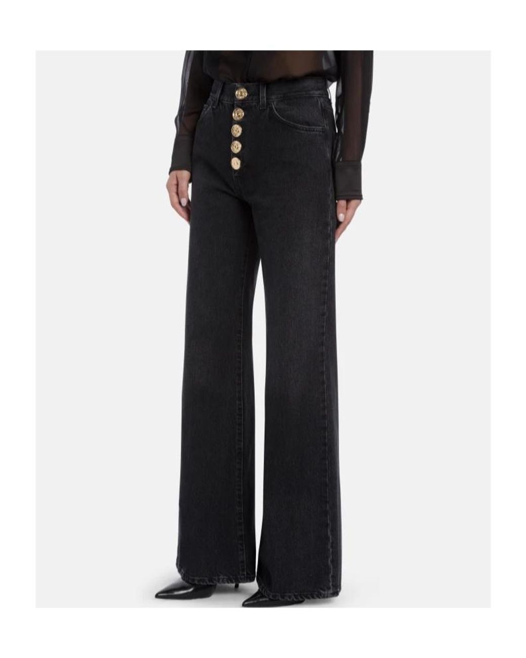 Dondup Black Button-Detail Jeans