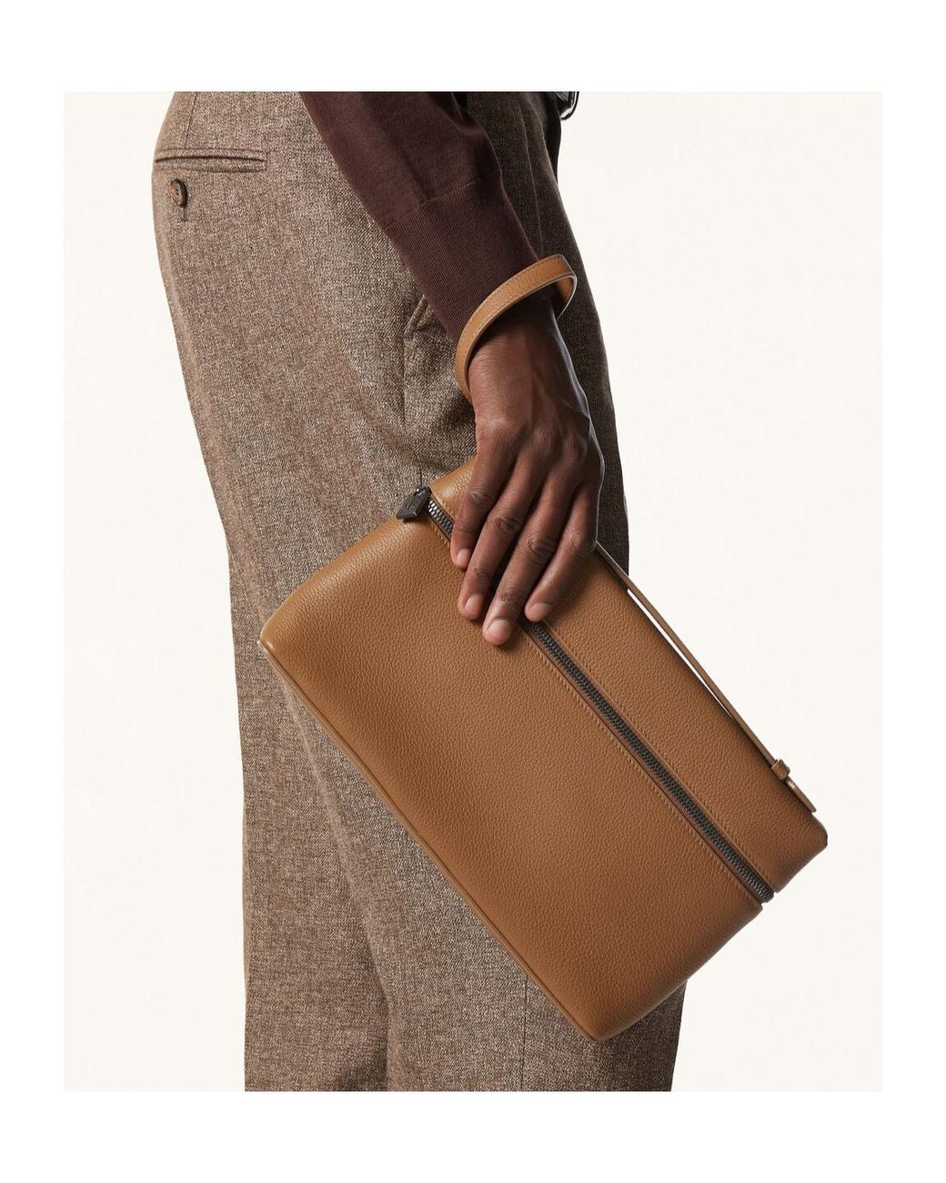 Loro Piana Brown Extra Pouch L29 for men