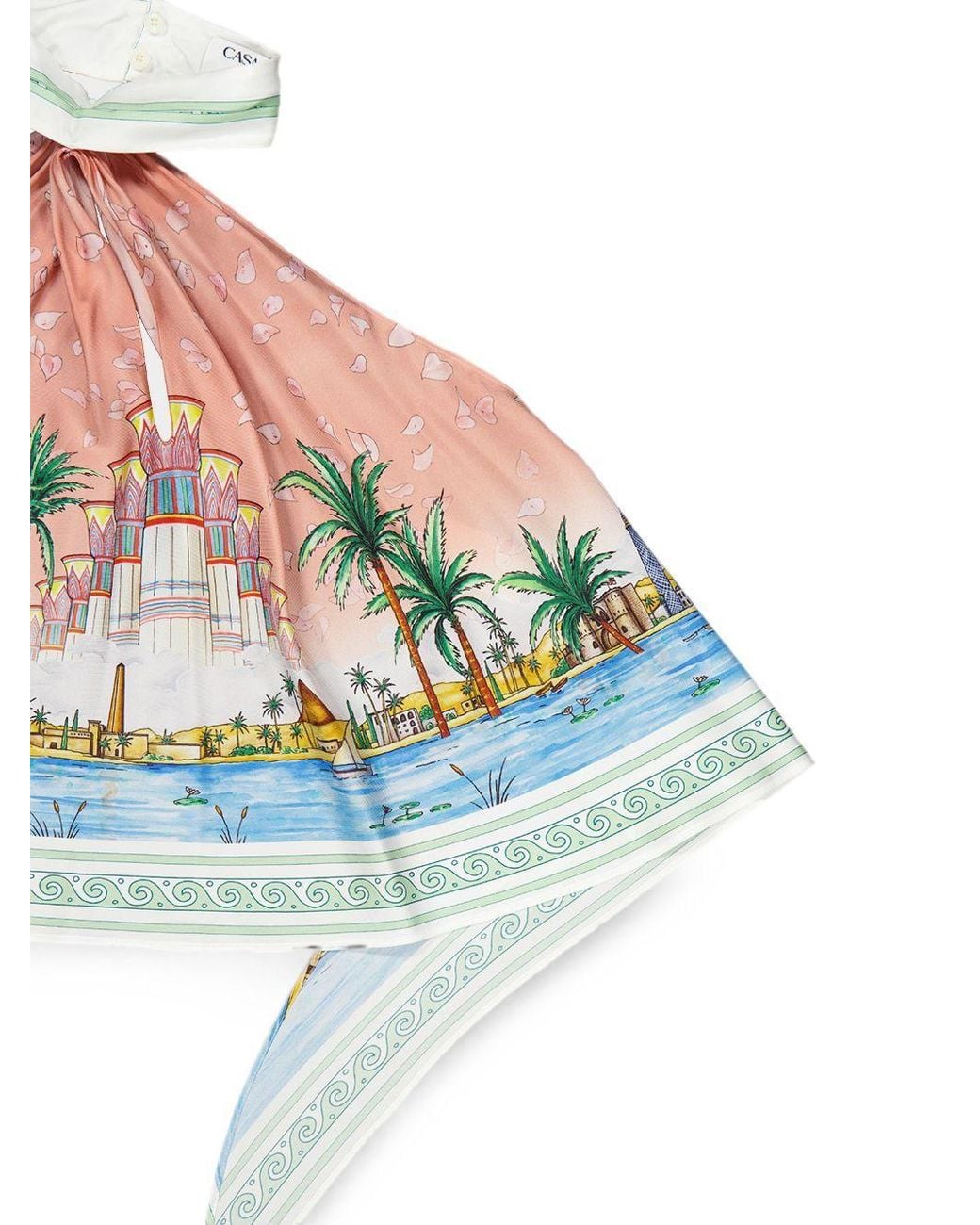 Casablanca Multicolor Graphic-Print Halterneck Top