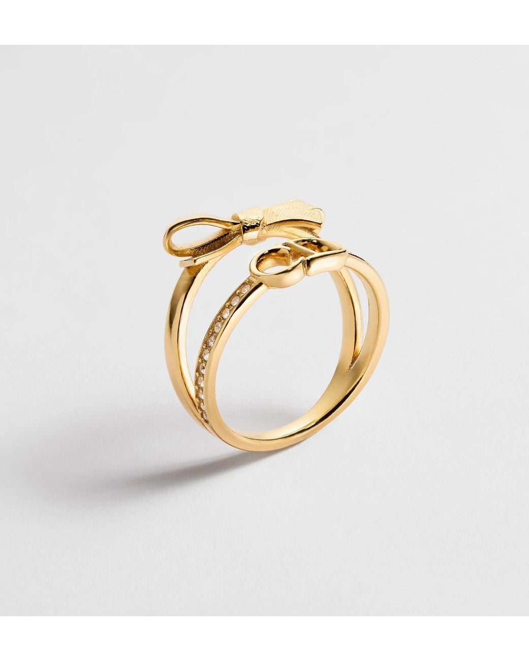 Dior Metallic Cd Bow Ring