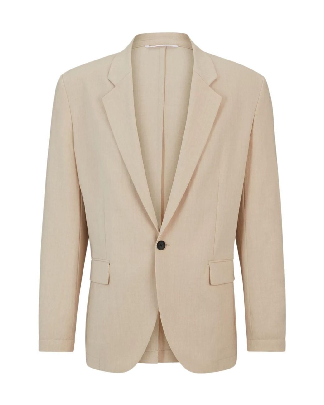 Boss Natural Seersucker Single-Breasted Blazer for men
