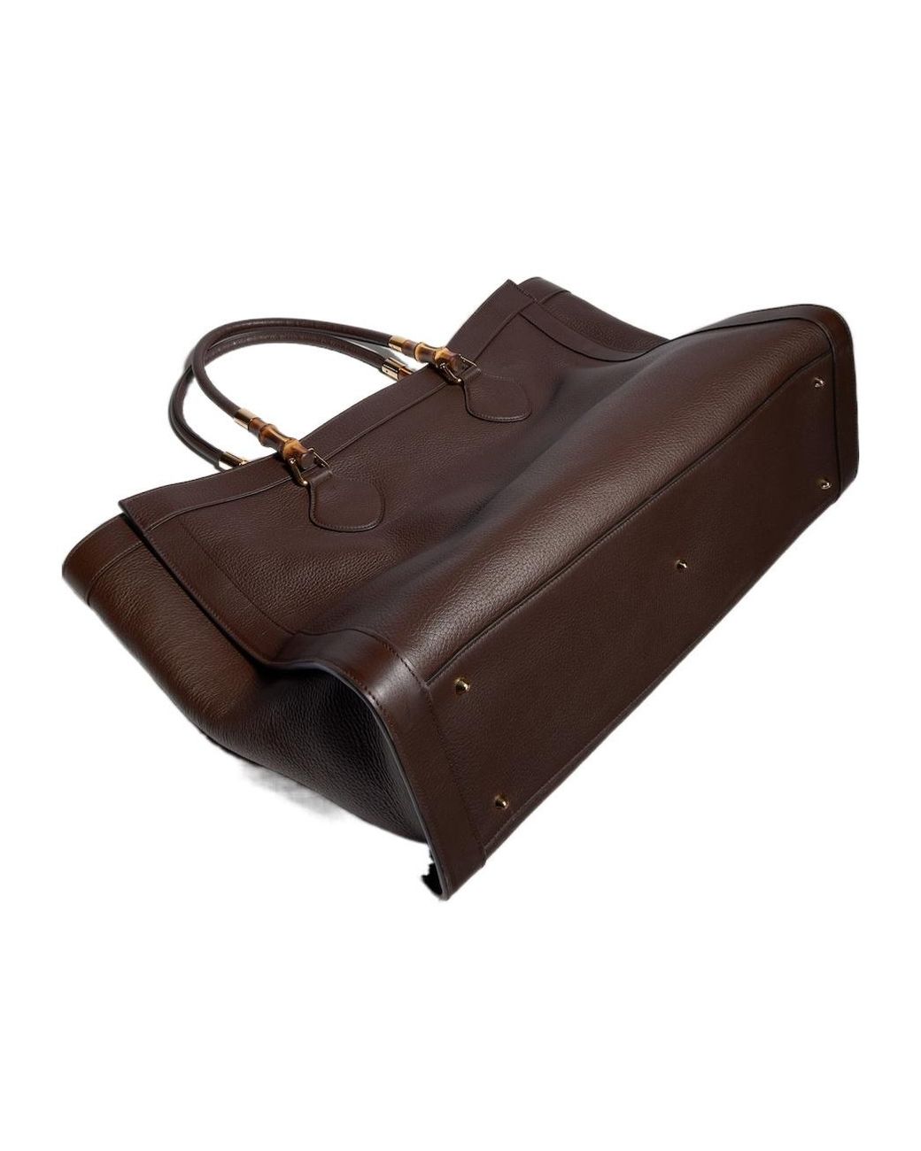 Gucci Brown Bamboo Tote Large Bag