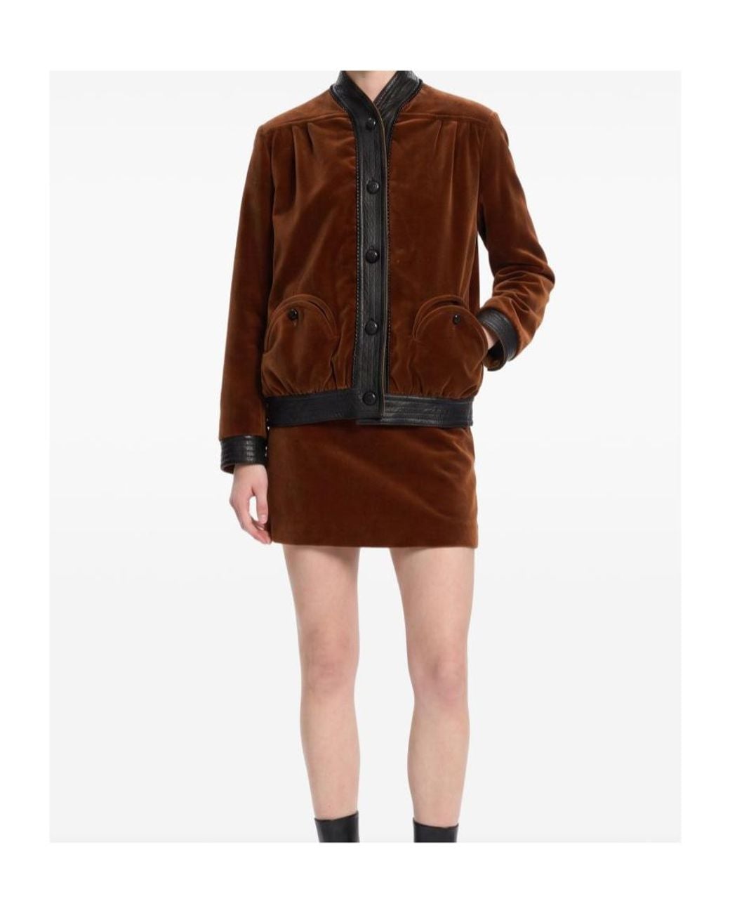 Blazé Milano Brown Blazé Milano Jealousy Long-Sleeved Buttoned Jacket