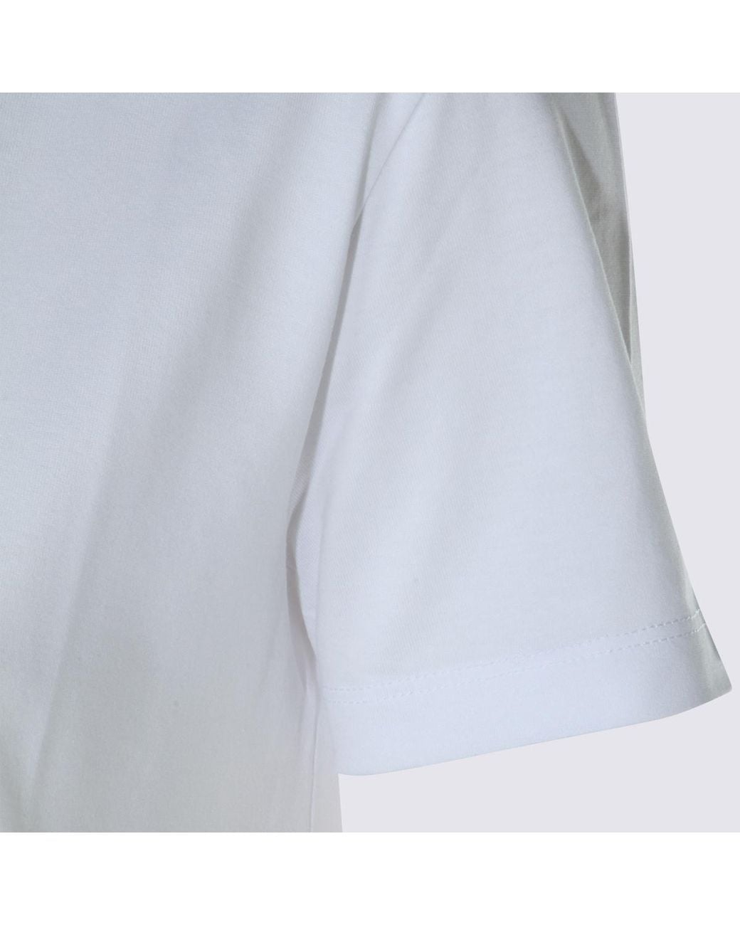 Max Mara White Edile Logo Printed Crewneck T-Shirt