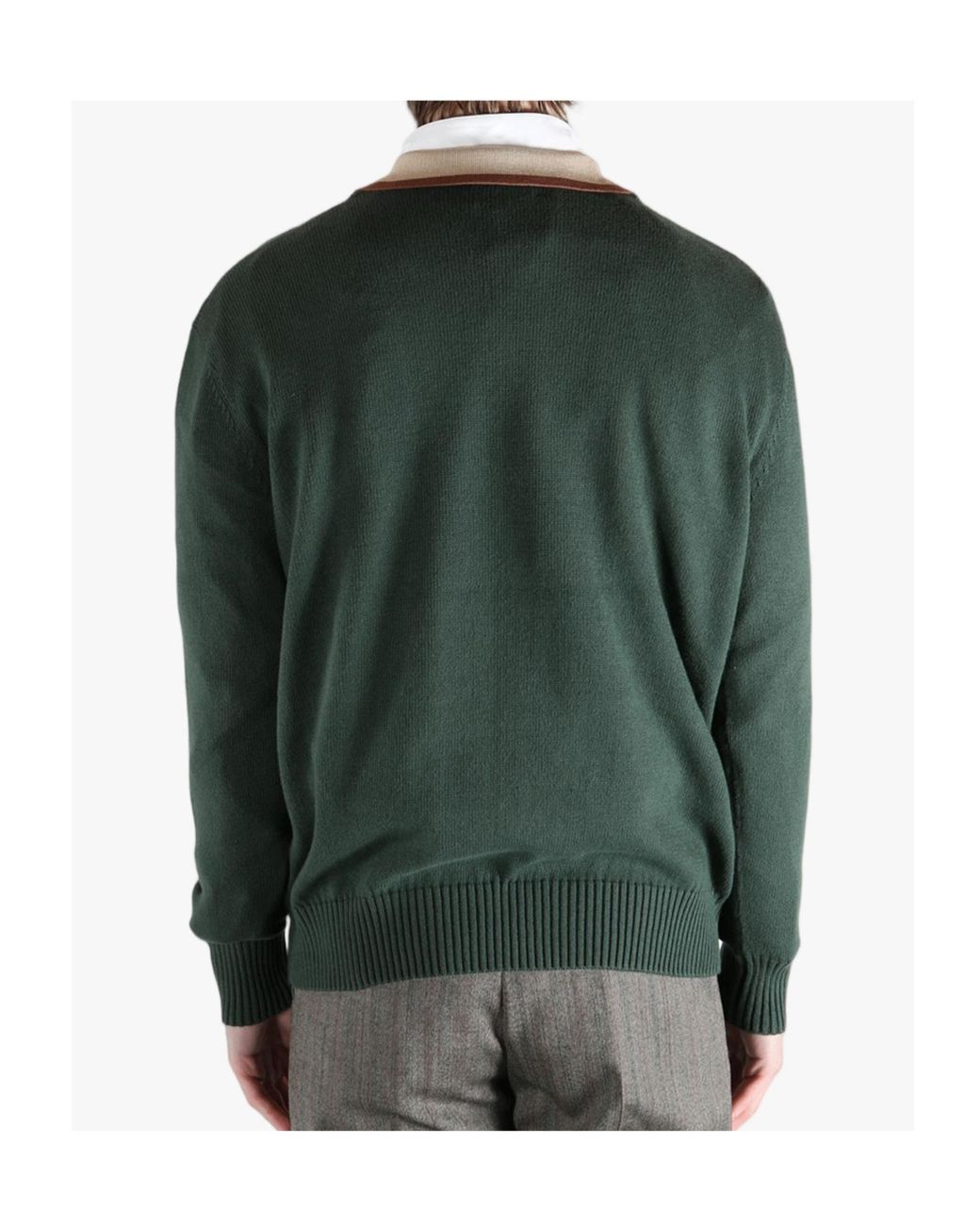 Dries Van Noten Blue Argyle Sweater for men