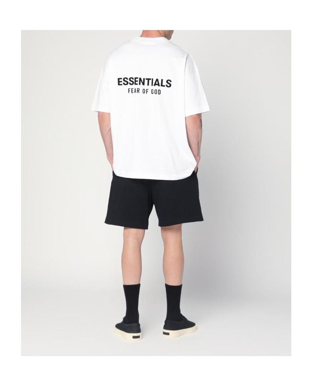 Fear Of God White Classic Short-Sleeved T-Shirt for men