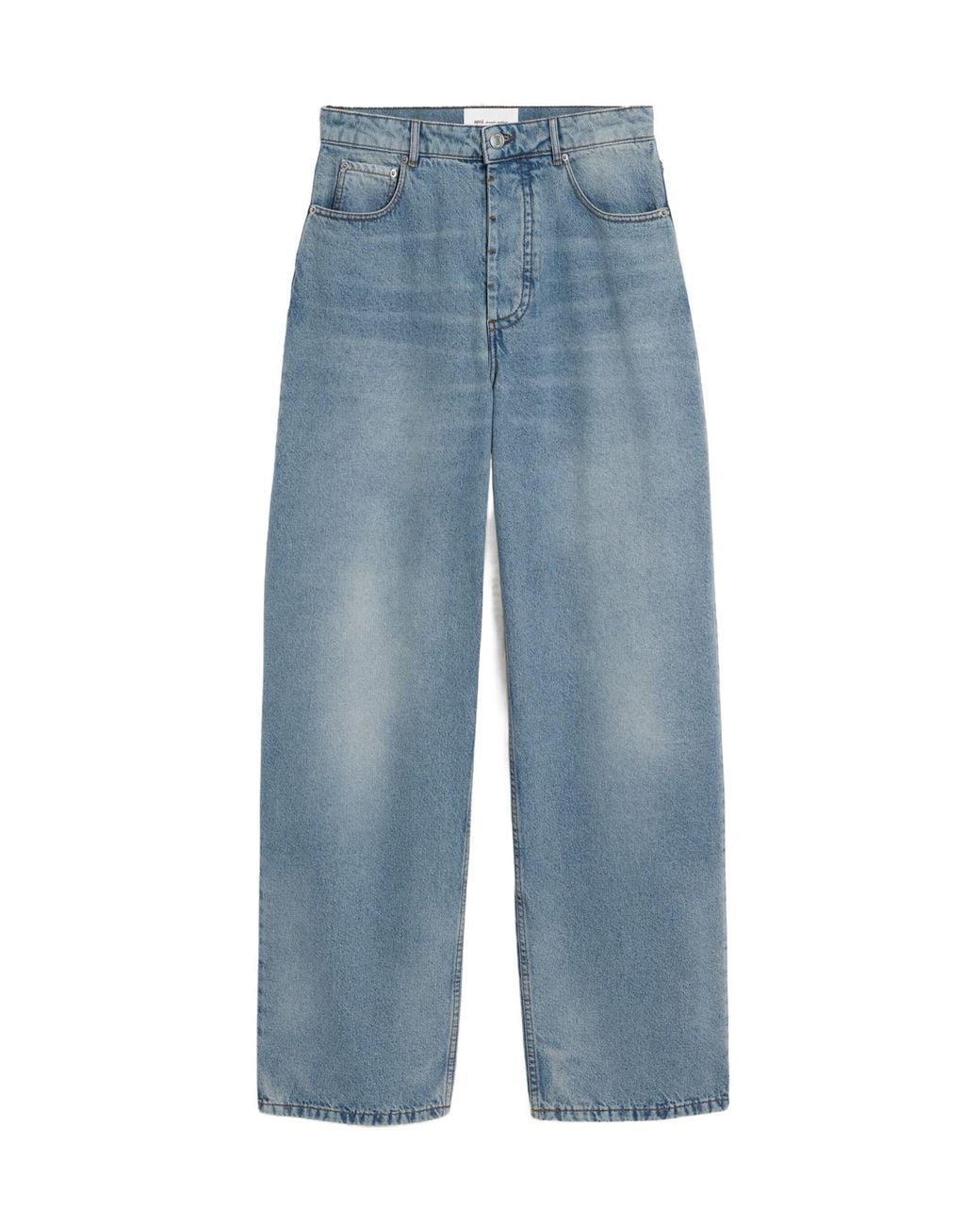 AMI Blue Ami Wide-Leg Jeans for men