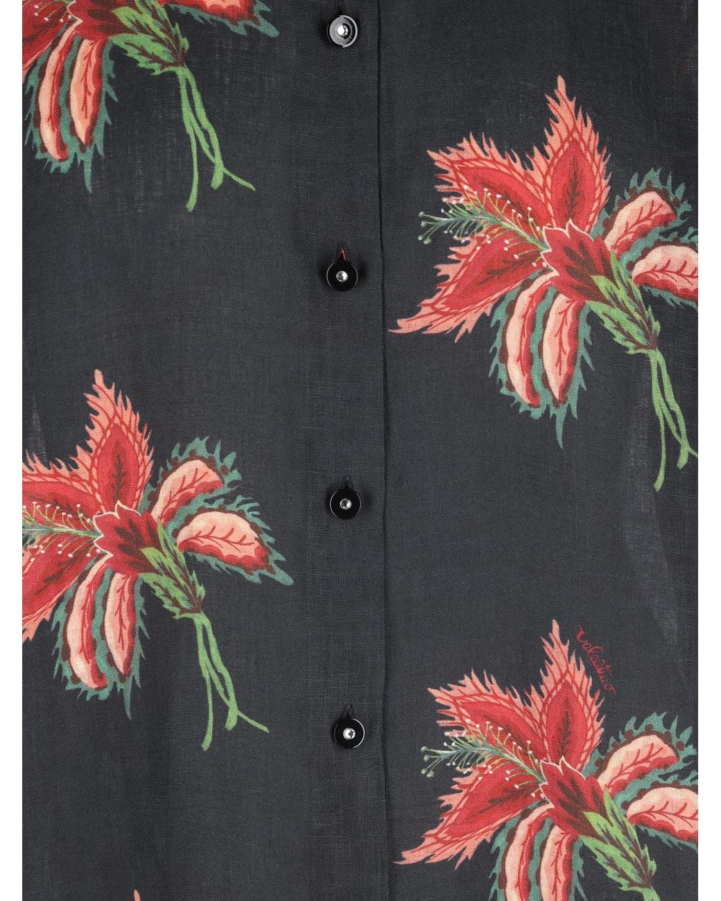 Valentino Multicolor Floral Printed Short-Sleeved Shirt
