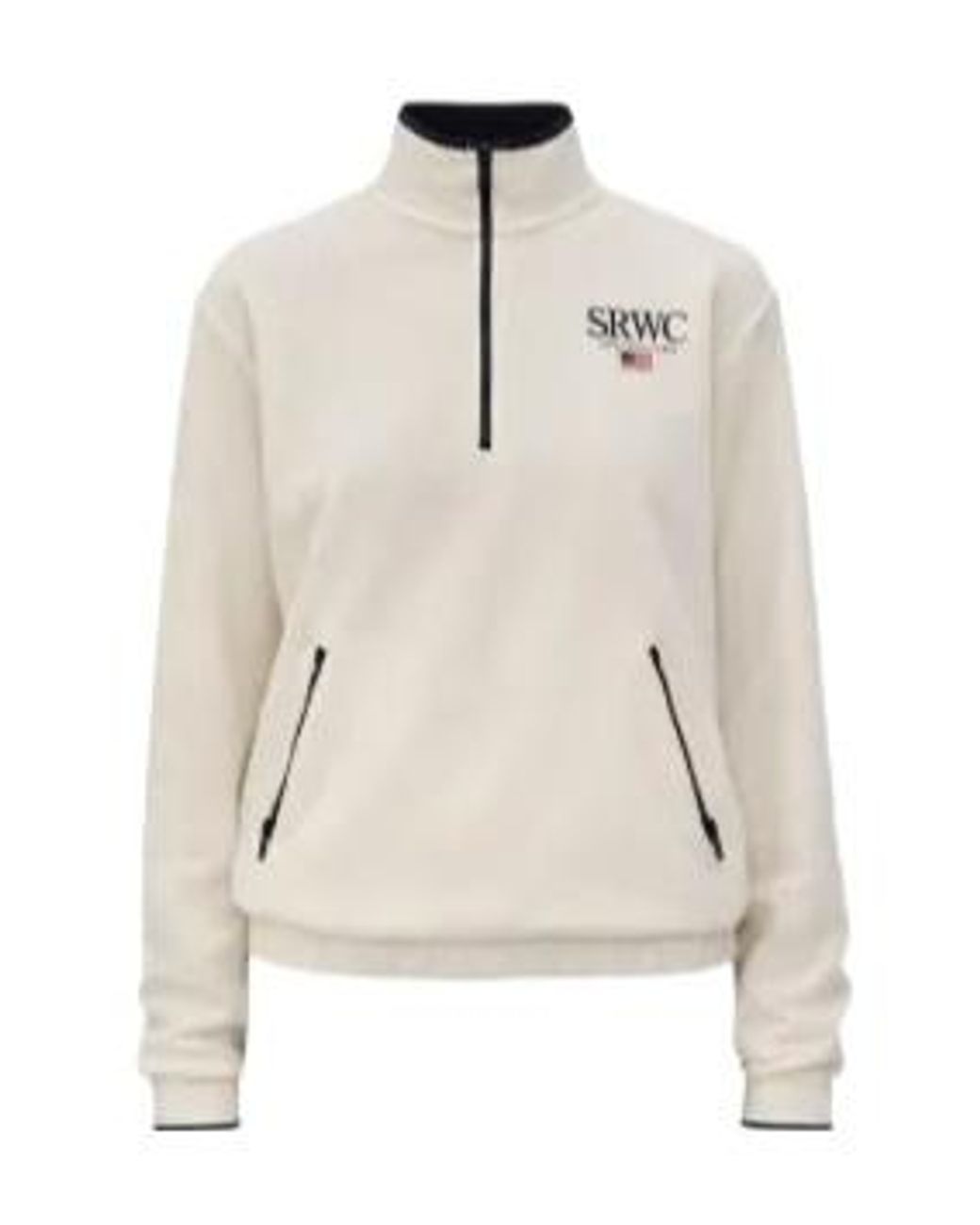 Sporty & Rich Natural Half-Zip Fleece Jacket