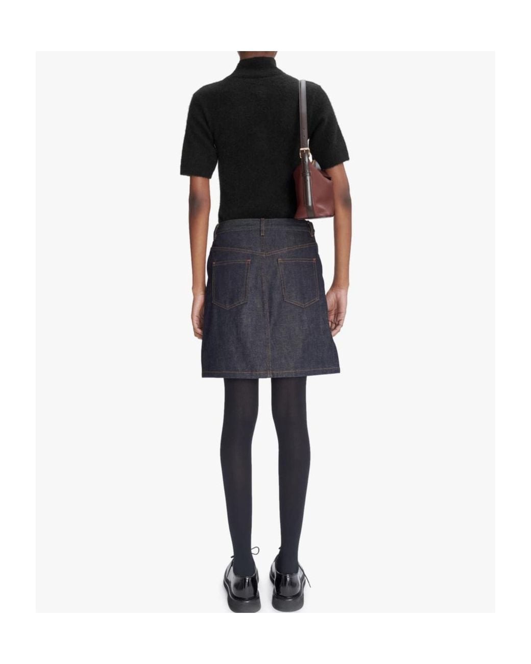 A.P.C. Black High-Neck Short-Sleeved Jumper