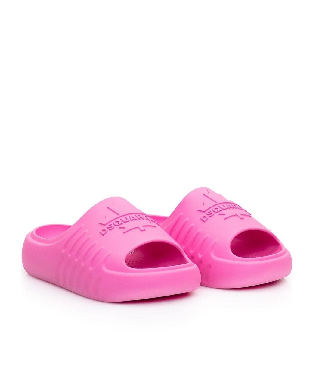 DSquared² Pink Canadian Leaf Slip-On Slides