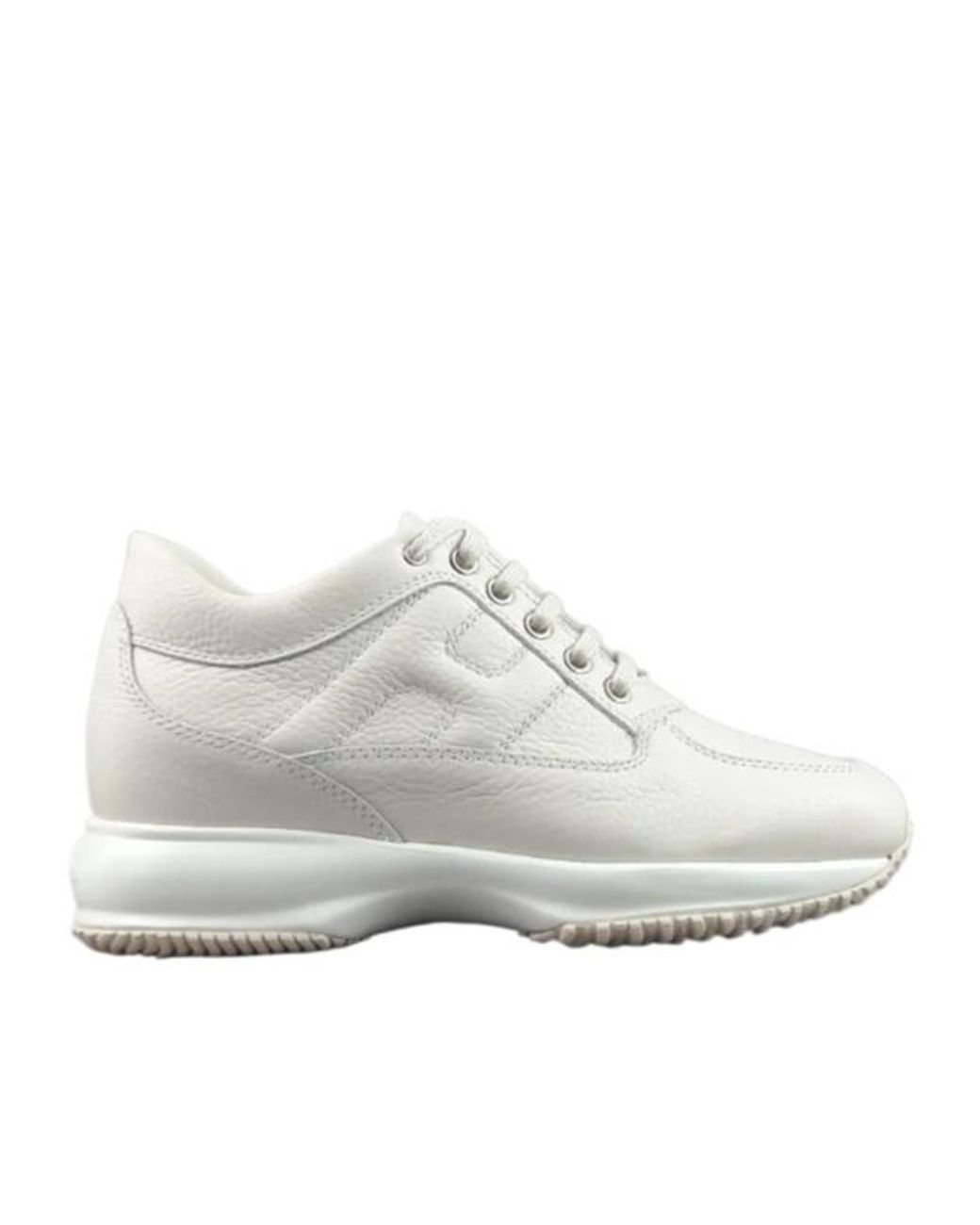 Hogan White Interactive Lace-Up Sneakers