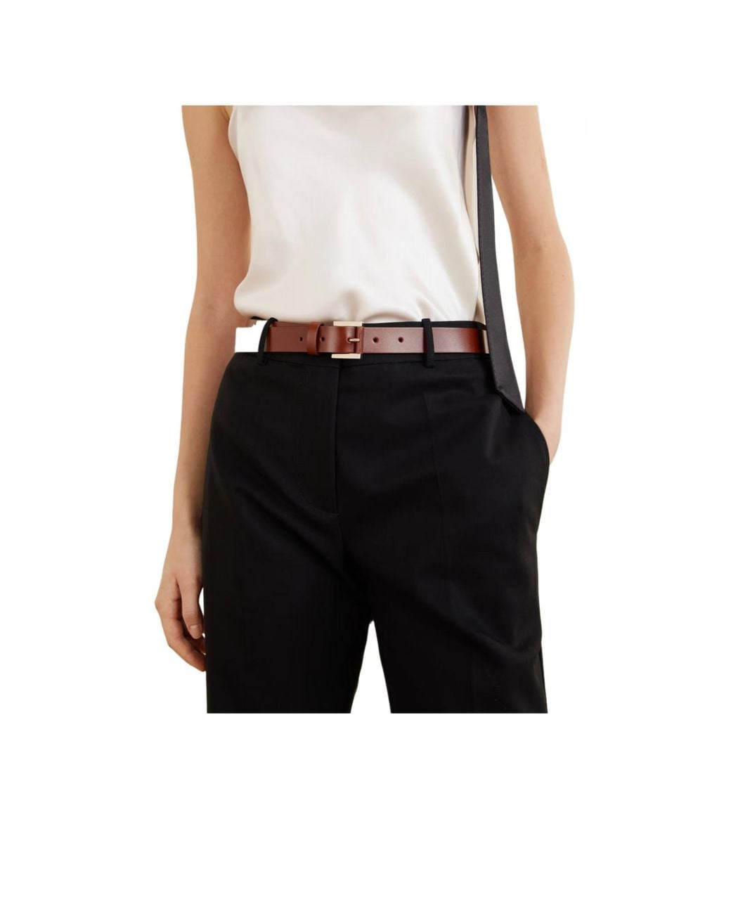Tom Ford Brown Buckled Leather Belt