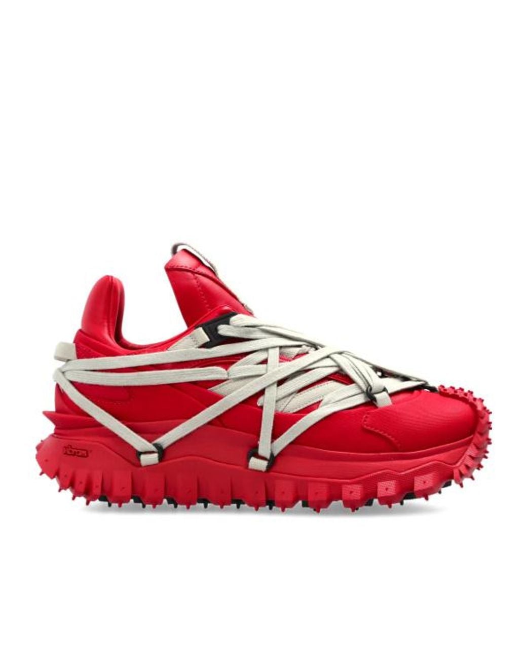 Moncler Red Rick Owens Moncler Strapped Low-Top Sneakers for men