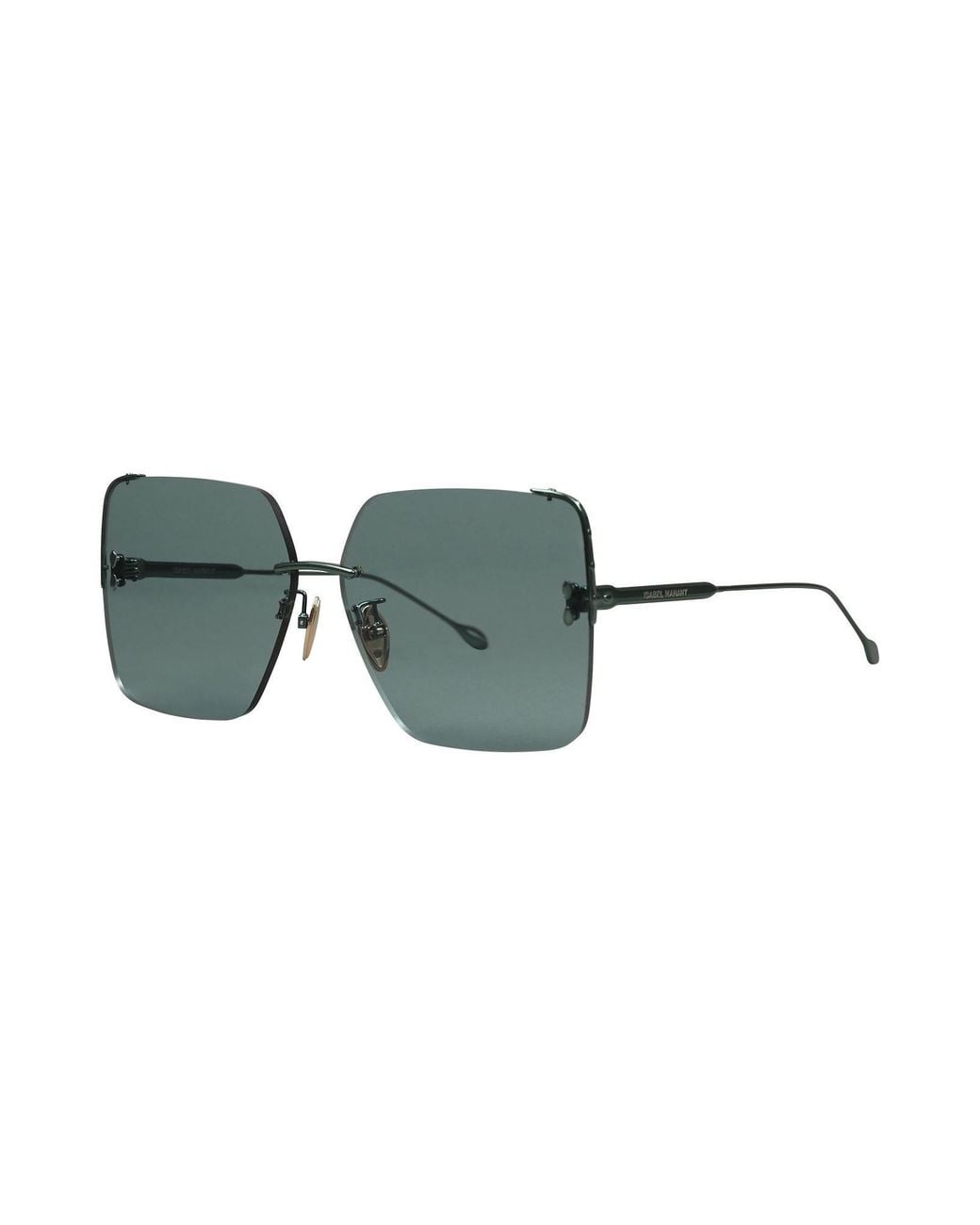 Isabel Marant Green Geometric-Shaped Sunglasses With Colored Lenses