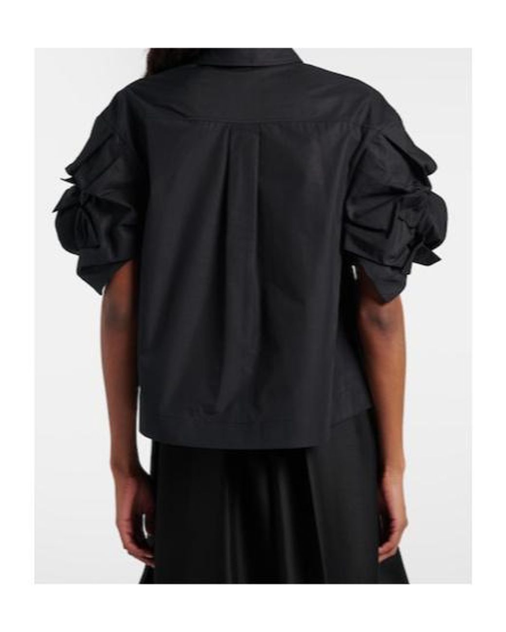 Simone Rocha Black Puff-Sleeve Cotton Shirt