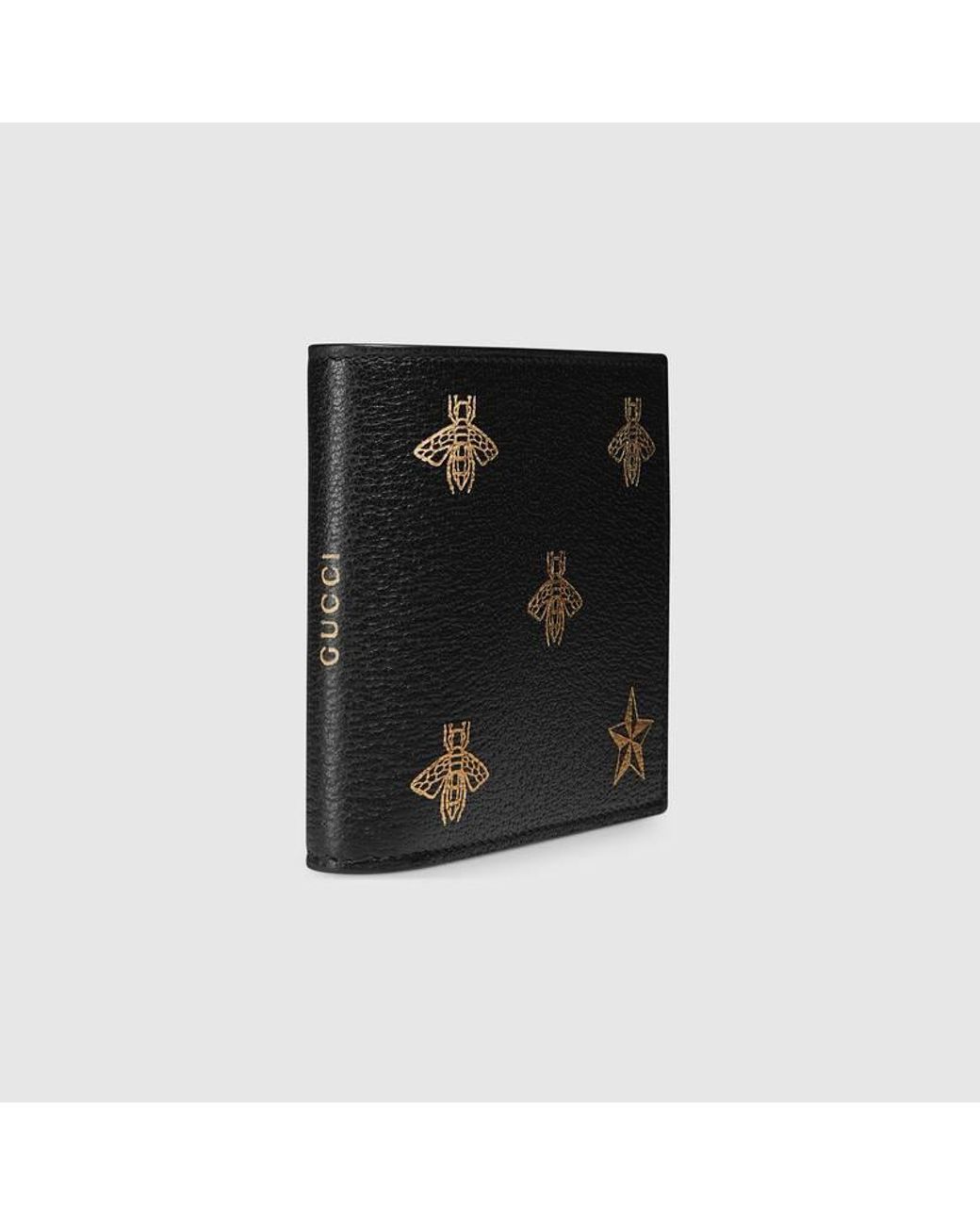小物 Gucci Bifold Wallet Bee Star Gucci Bifold Wallet Animalier Bee Black Leather Italy excellent