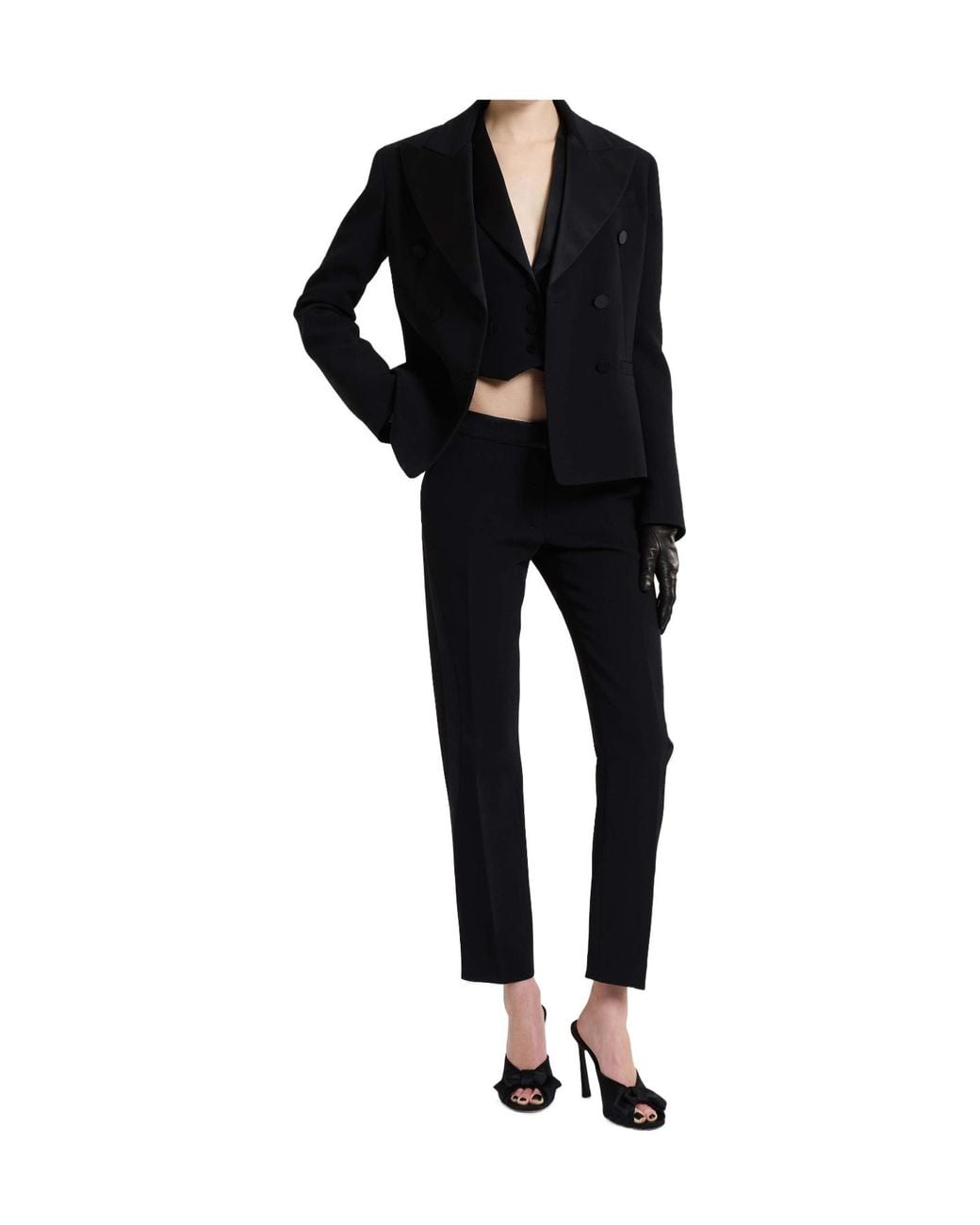 Ermanno Scervino Black Boxy Smoking Jacket