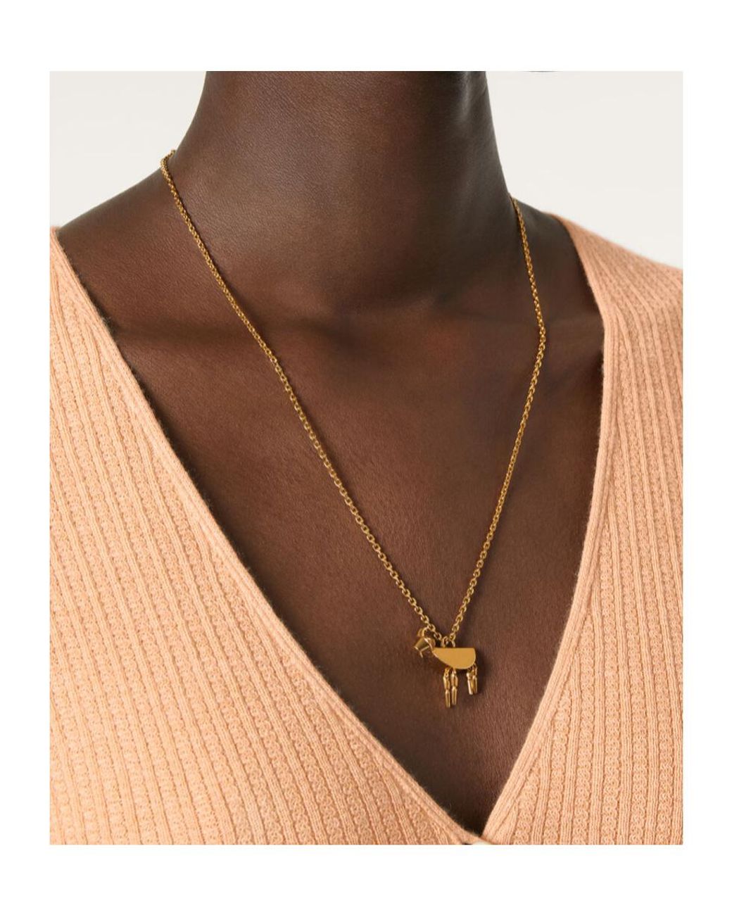 Loro Piana Metallic Baby Goat Necklace