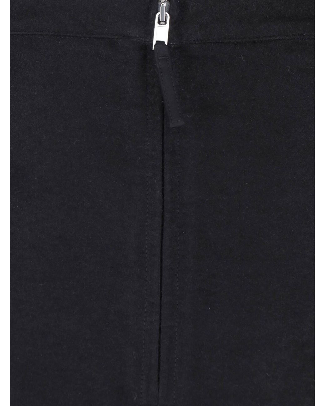 Rick Owens Blue Fog Cutoff Layered Mini Skirt
