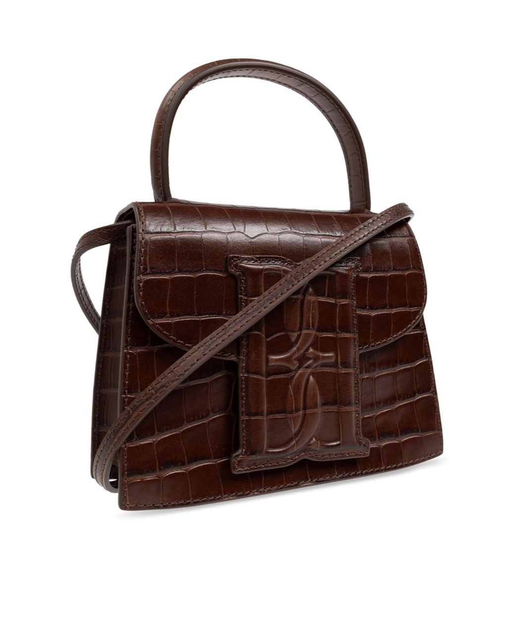 By Malene Birger Brown Ramil Logo Patch Shoulder Bag