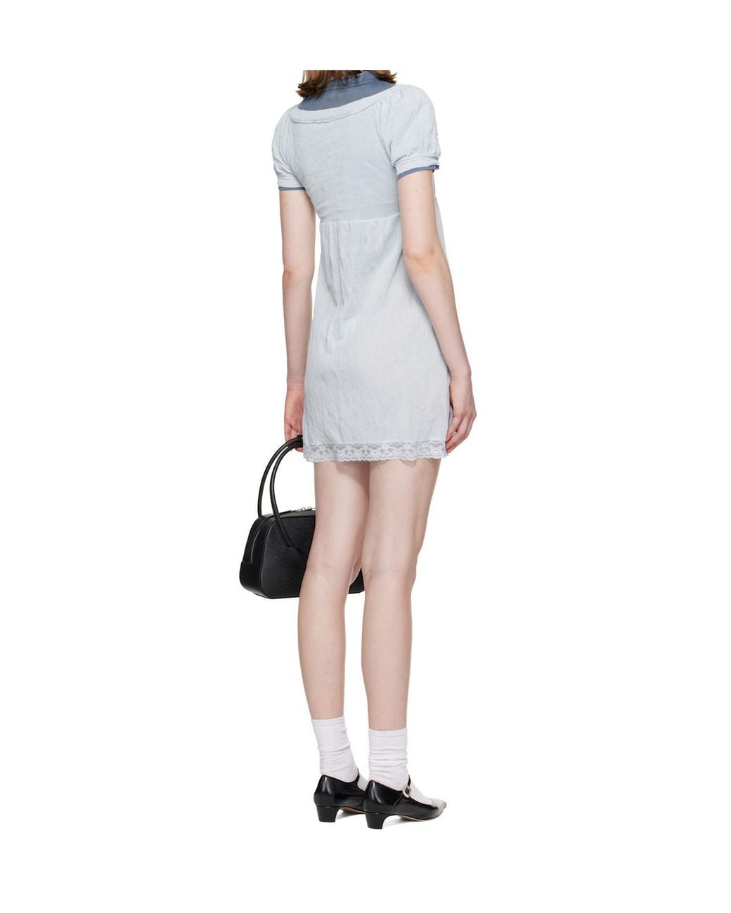 ShuShu/Tong White Short-Sleeved Dress