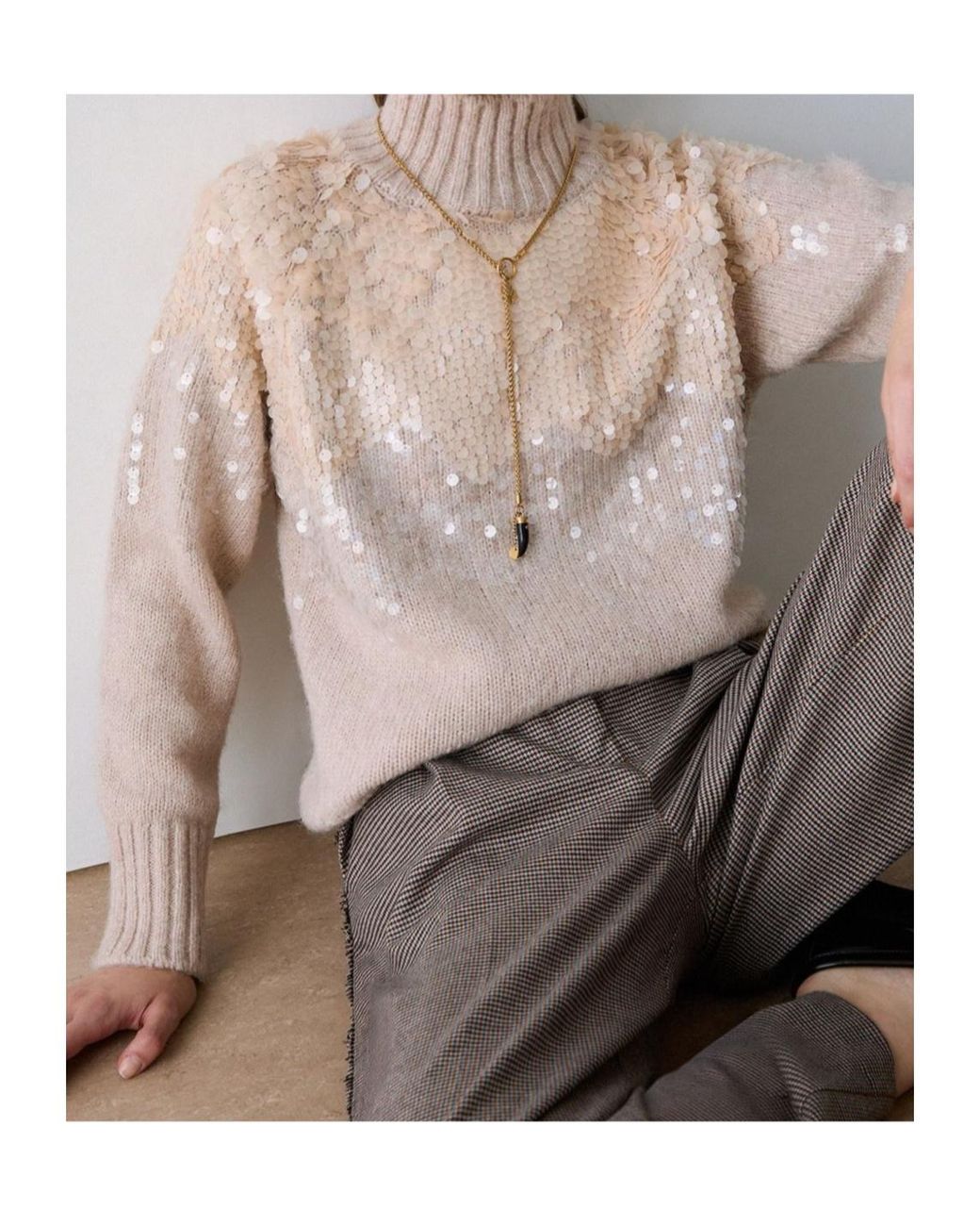 Liu Jo Pink Wool Sweater With Sequins