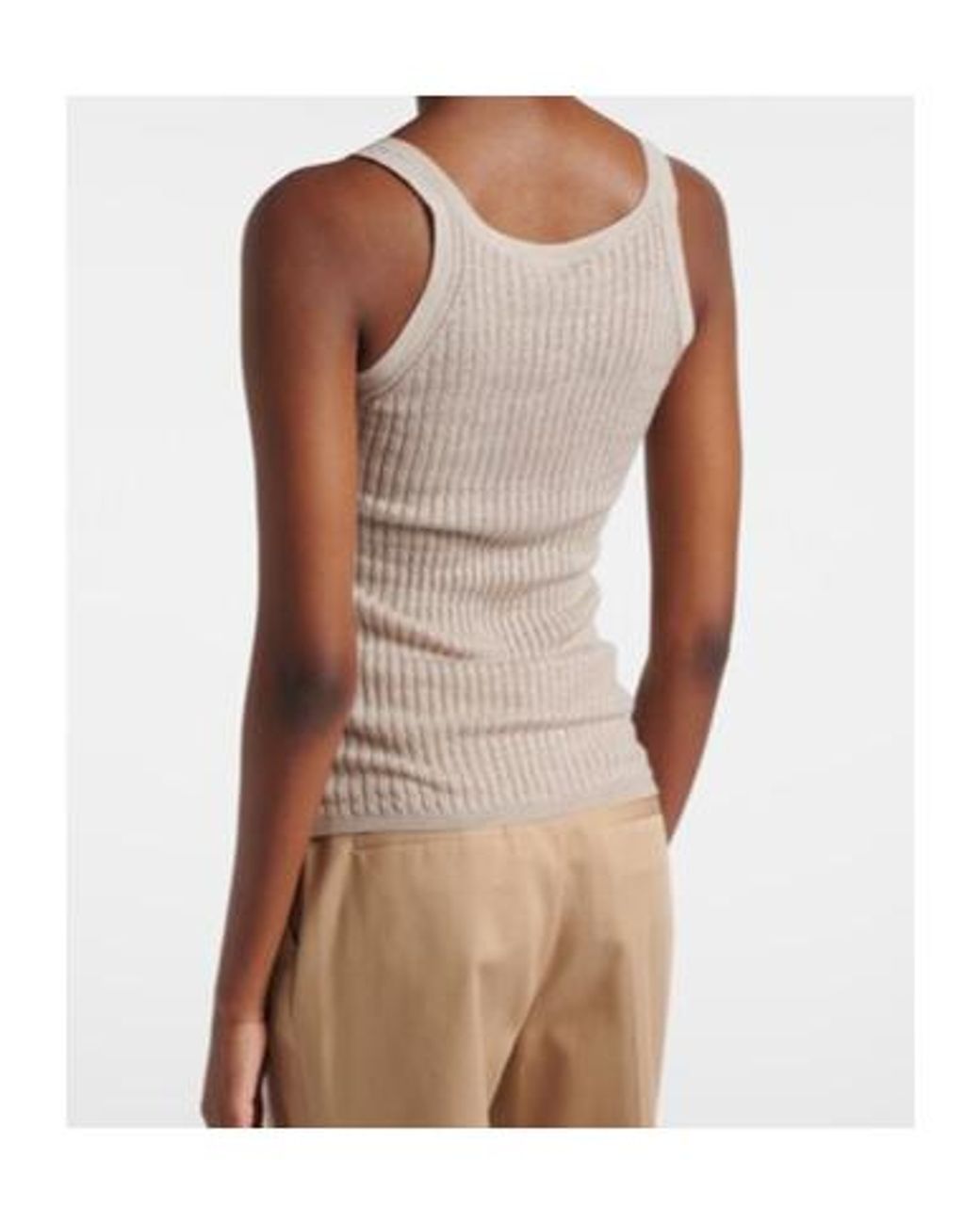 Gabriela Hearst Natural Cashmere And Silk Tank Top