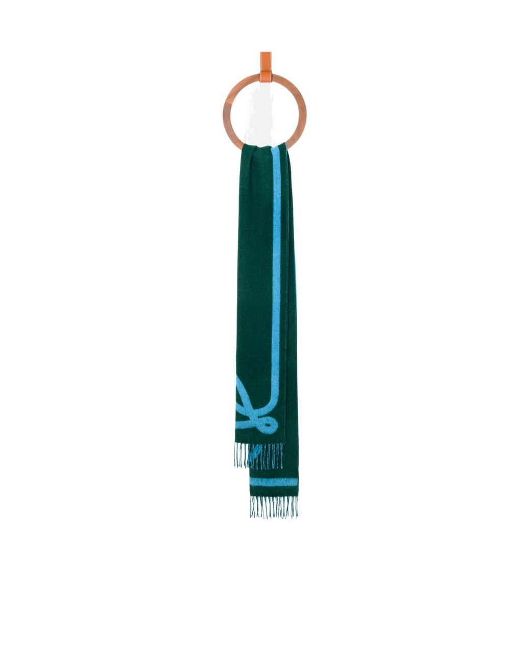 Loewe Blue Fringed-Hem Scarf for men