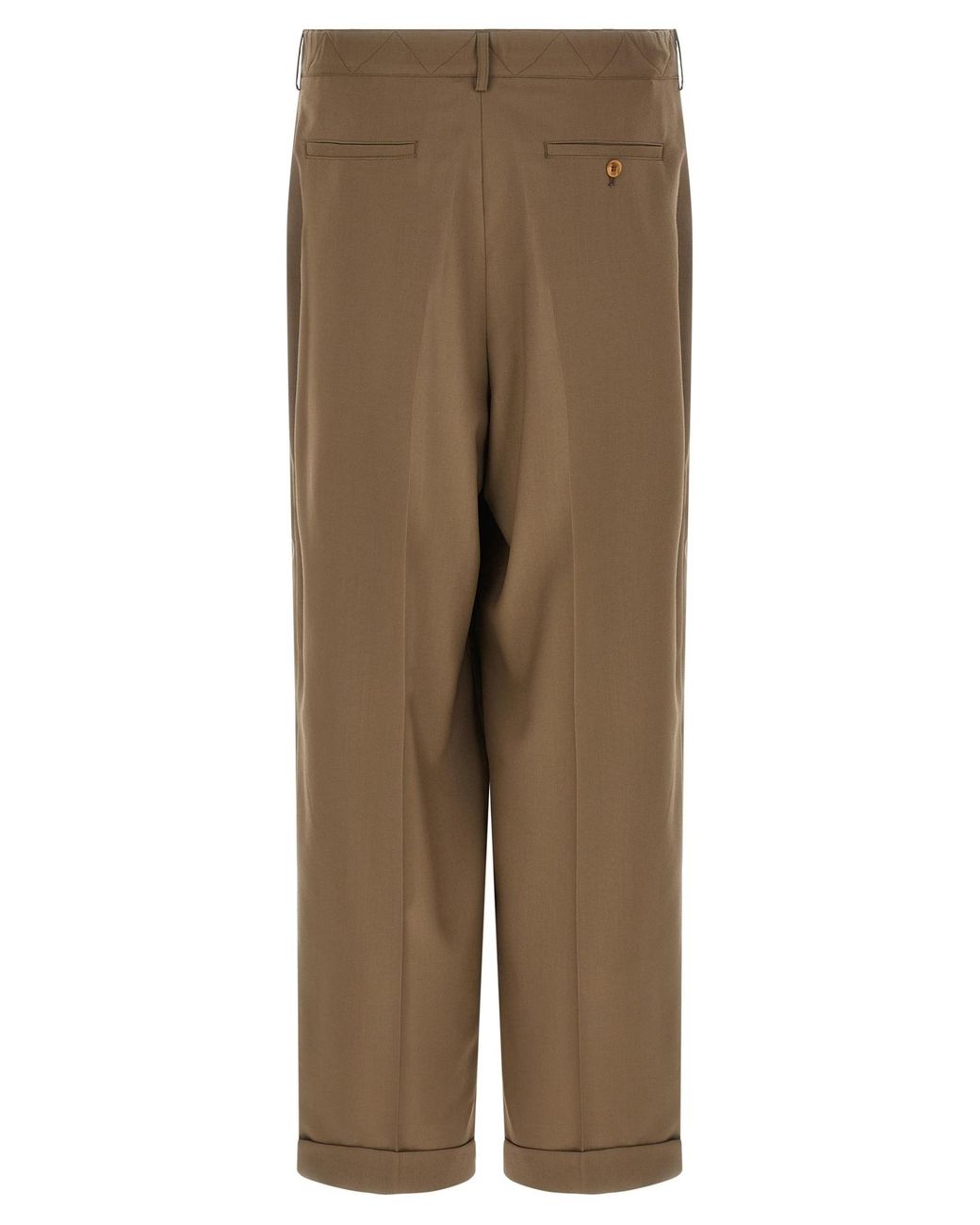 Marni Brown Tropical Pleated Trousers for men