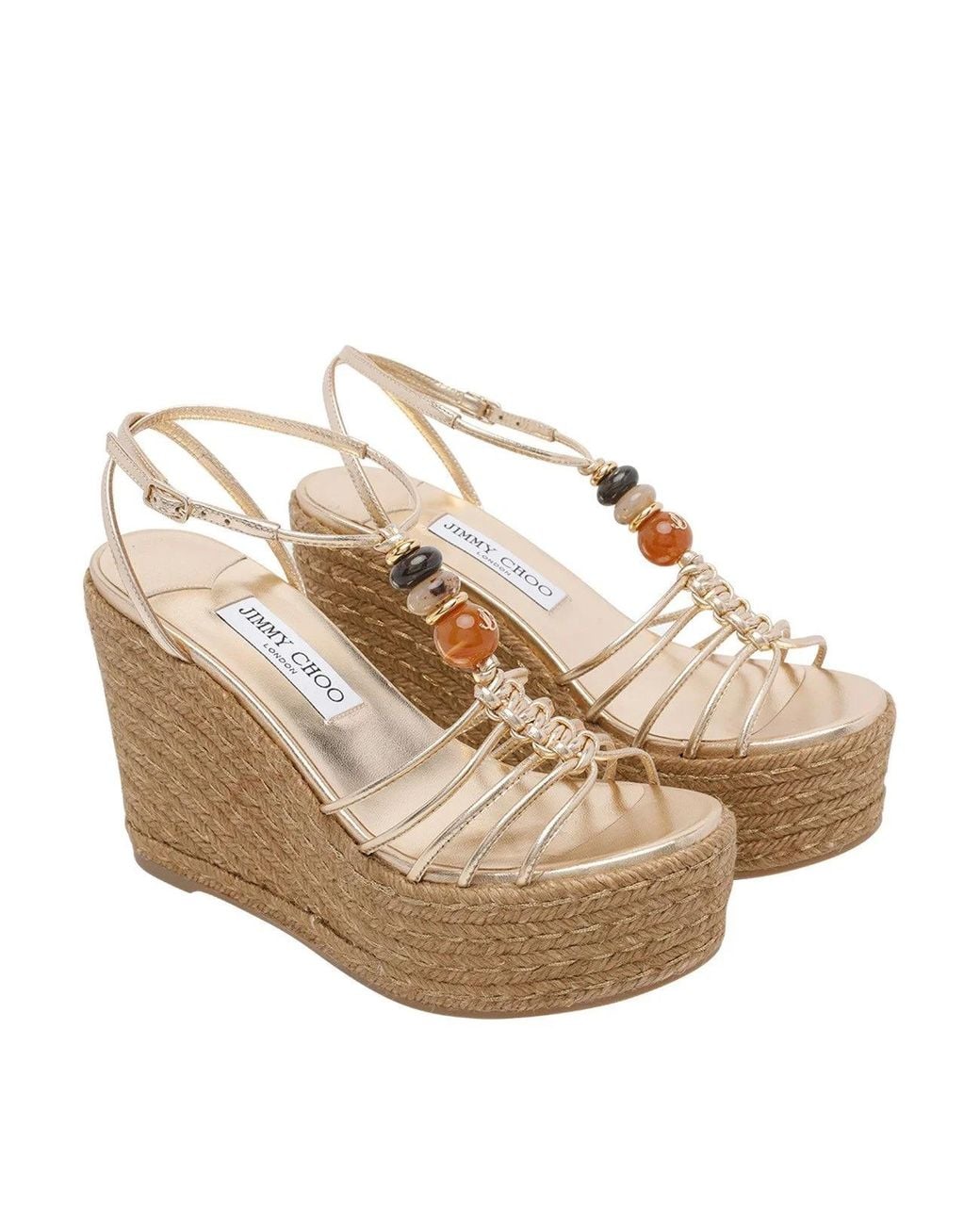 Jimmy Choo White Lemi Wedge 50 Sandals