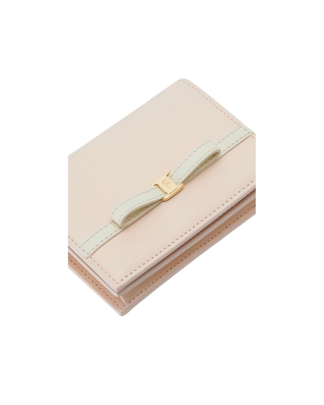 Ferragamo Natural Mini Bow Wallet