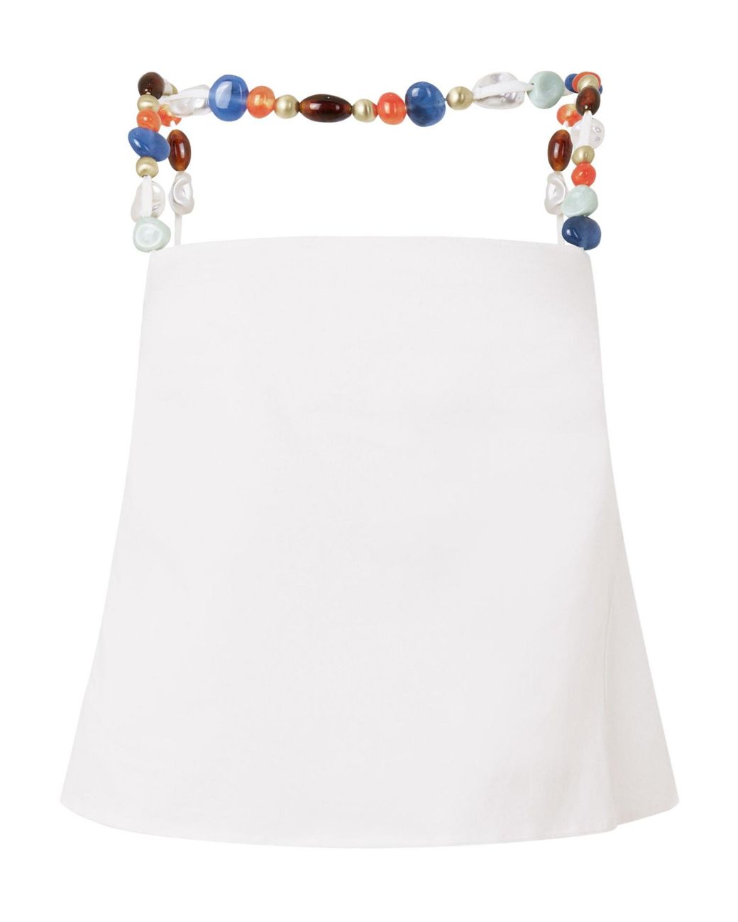 Cult Gaia White Short Sleeve Blouse