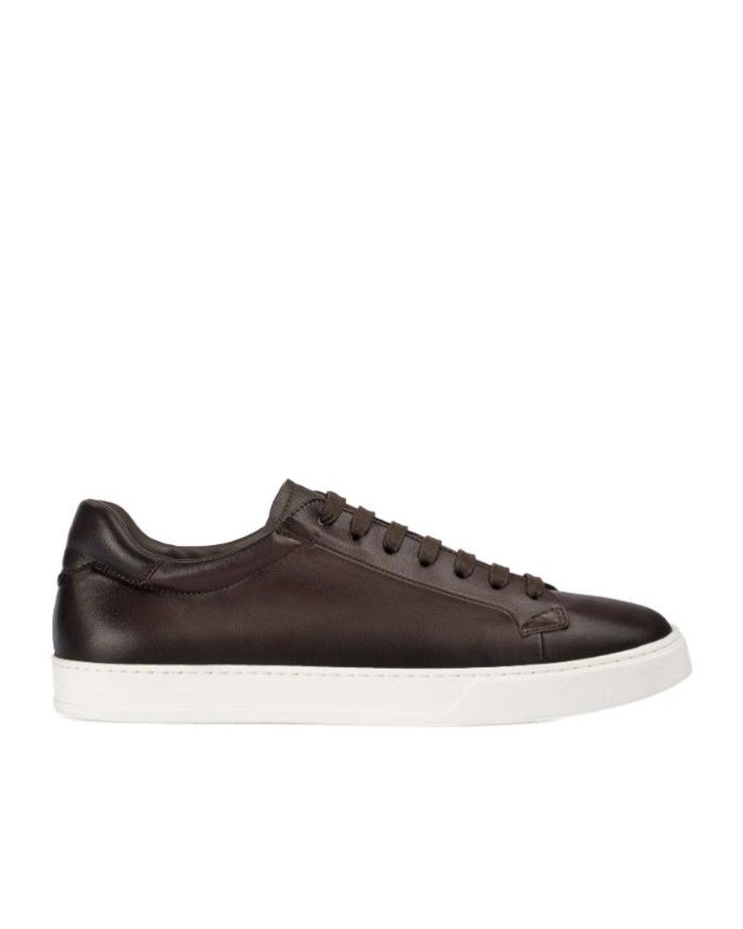 Doucal's Brown Leather Sneakers for men