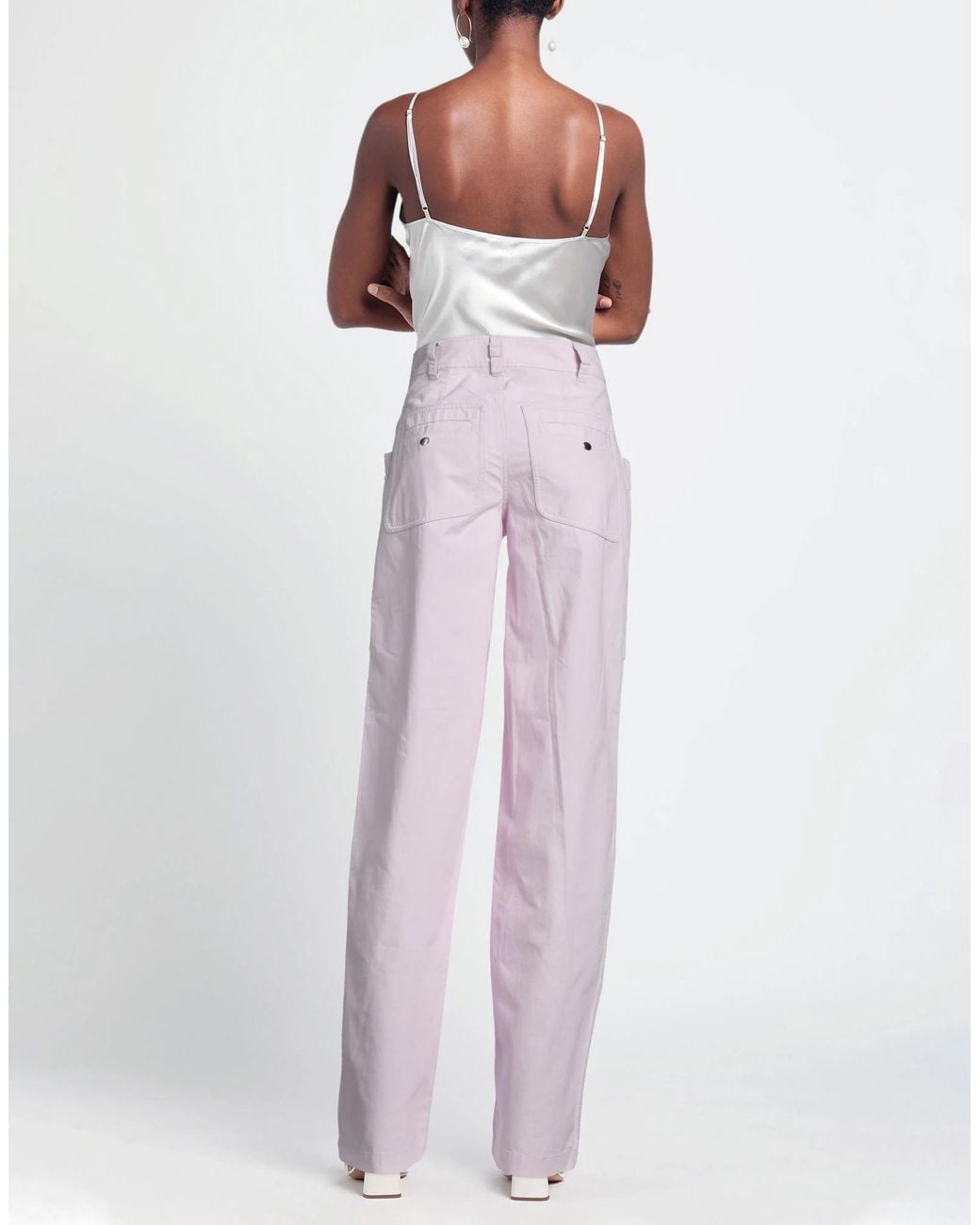 Isabel Marant Purple Solid-Color Casual Trousers
