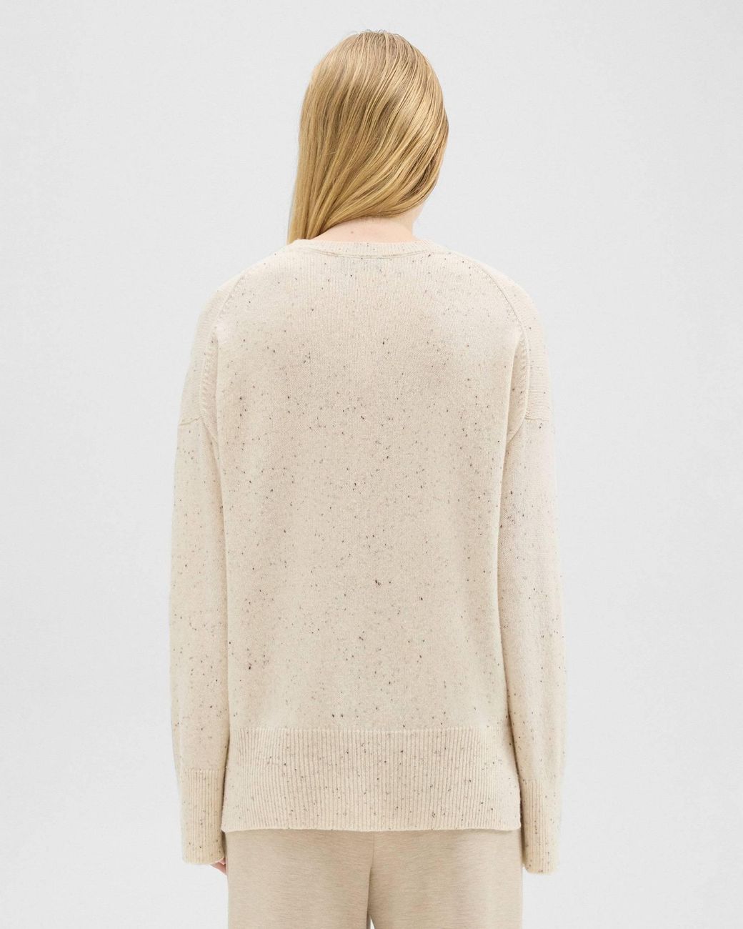 Theory White Karenia Mélange-Effect Jumper
