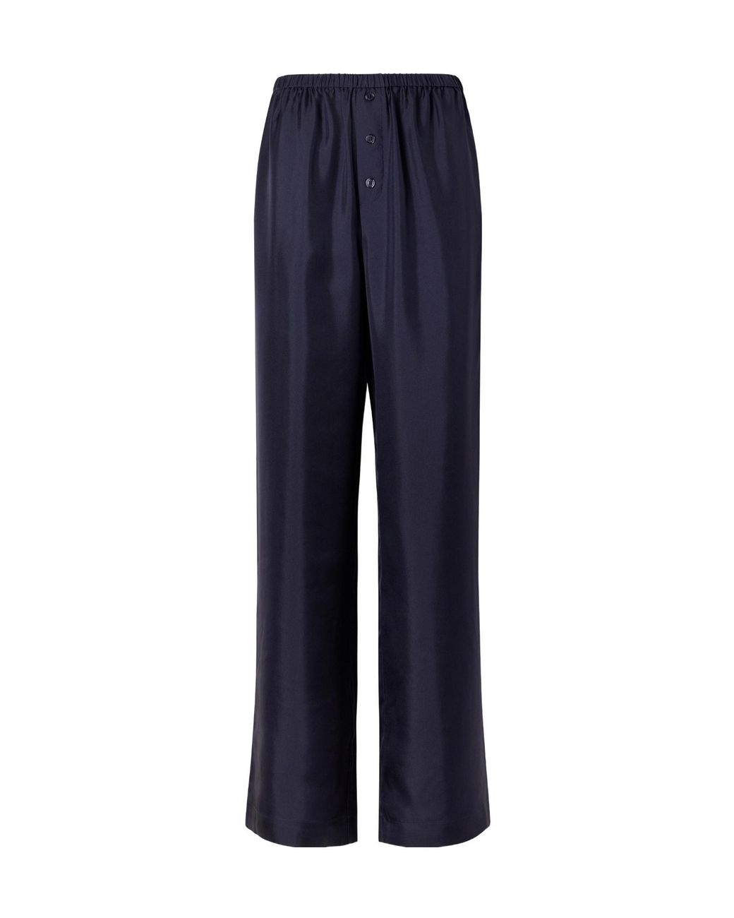 Rohe Blue Silk-Satin Wide-Leg Pants