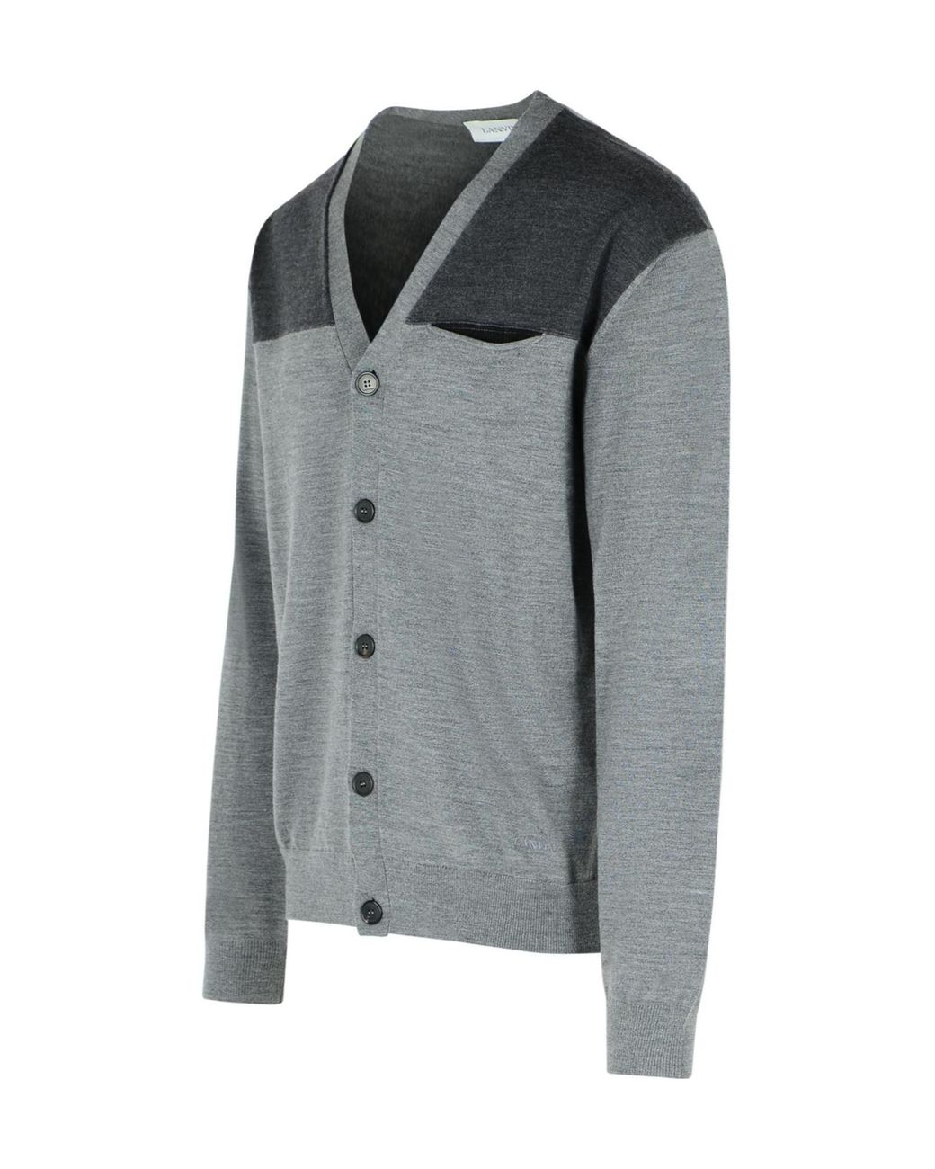 Lanvin Gray V-Neck Cardigan for men