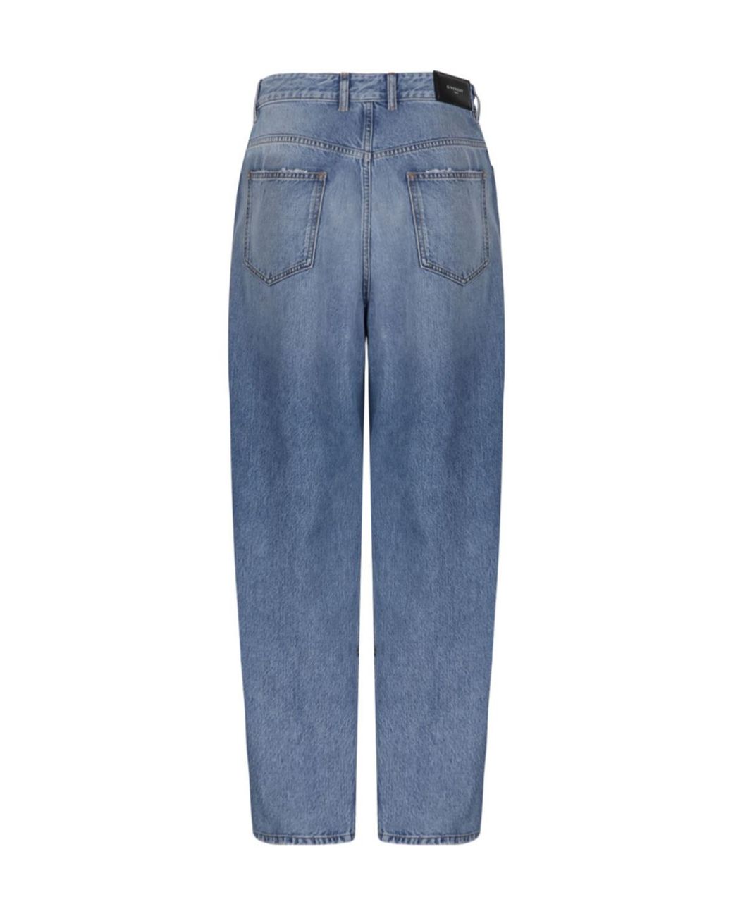 Givenchy Blue Logo Detailed Wide-Leg Jeans for men